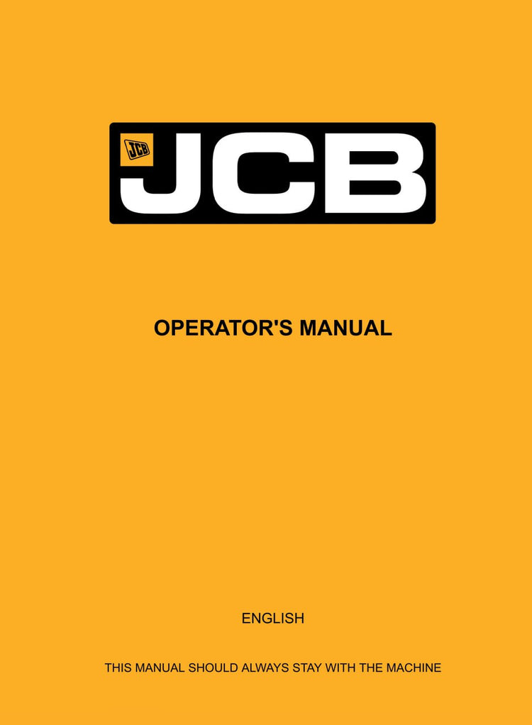 JCB operators manual