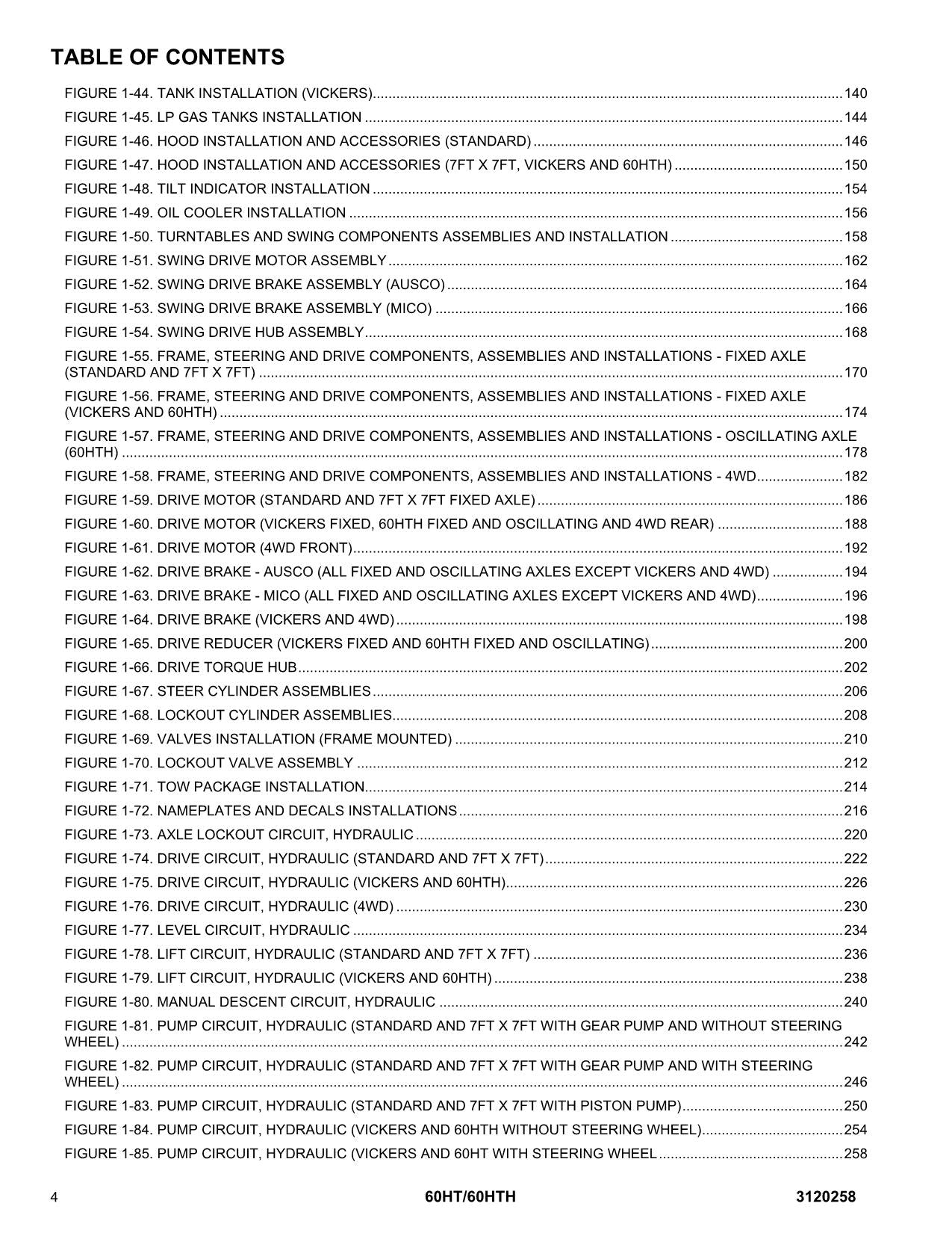 JLG 60HT 60HTH Boom Lift Parts Catalog Manual