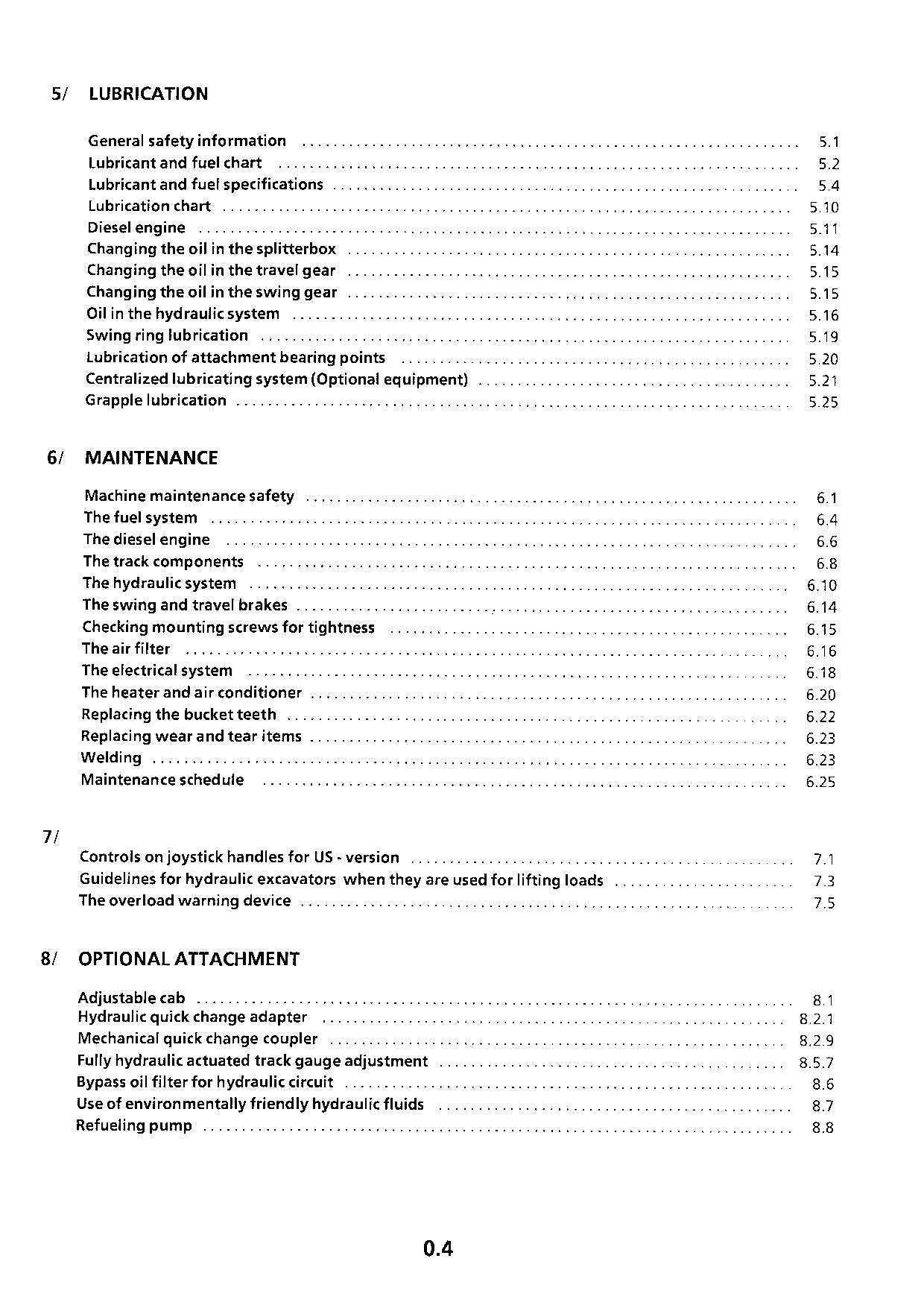 Liebherr R934 Litronic Excavator Operators manual serial 5406