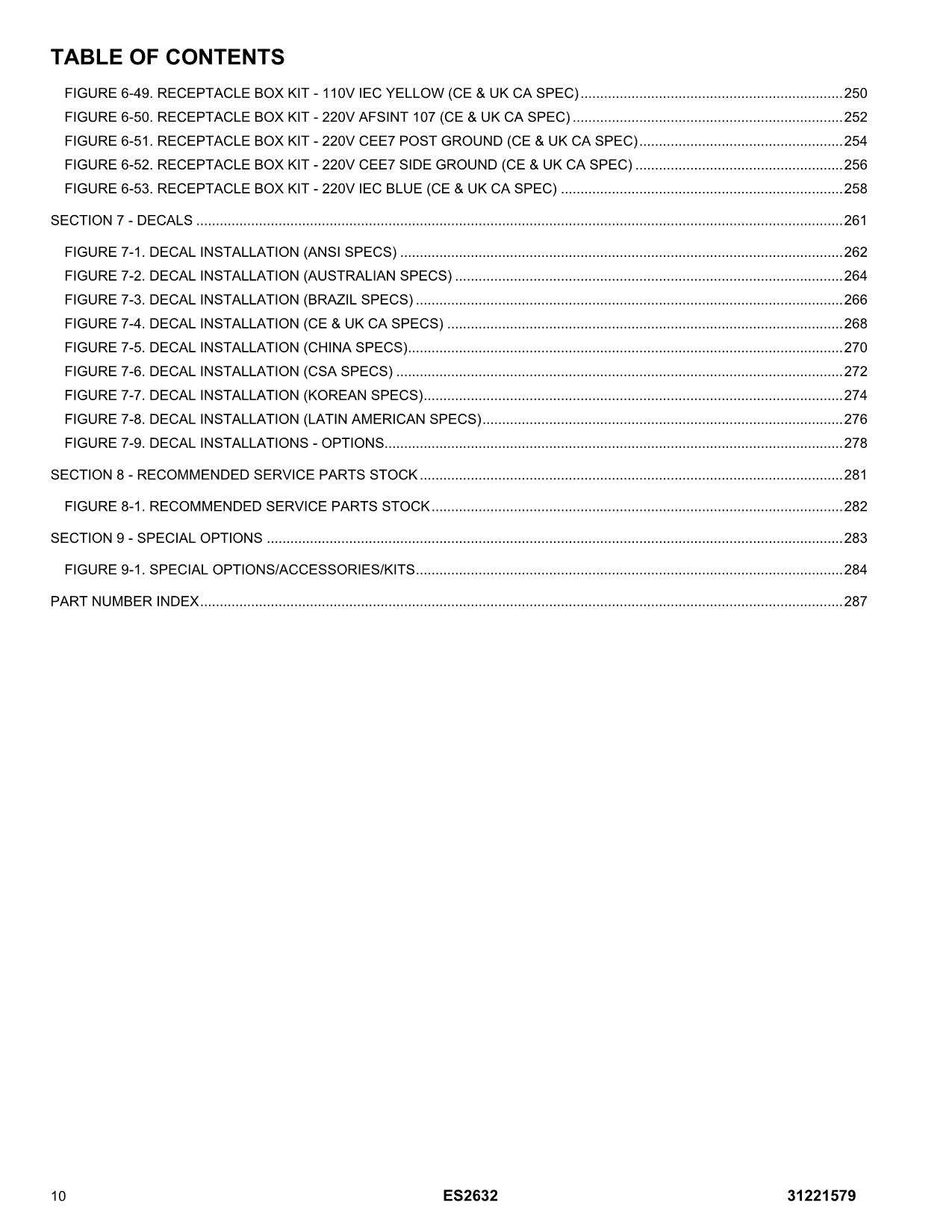 JLG ES2632 Scissor Lift Parts Catalog Manual