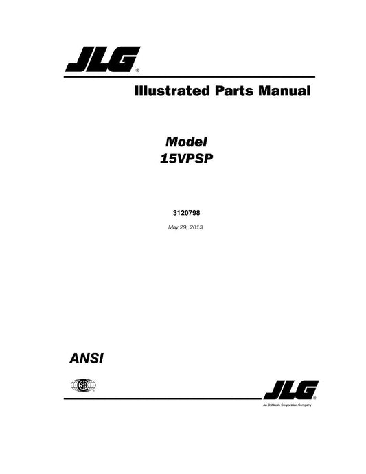 JLG 15VPSP Vertical Mast Parts Catalog Manual 3120798