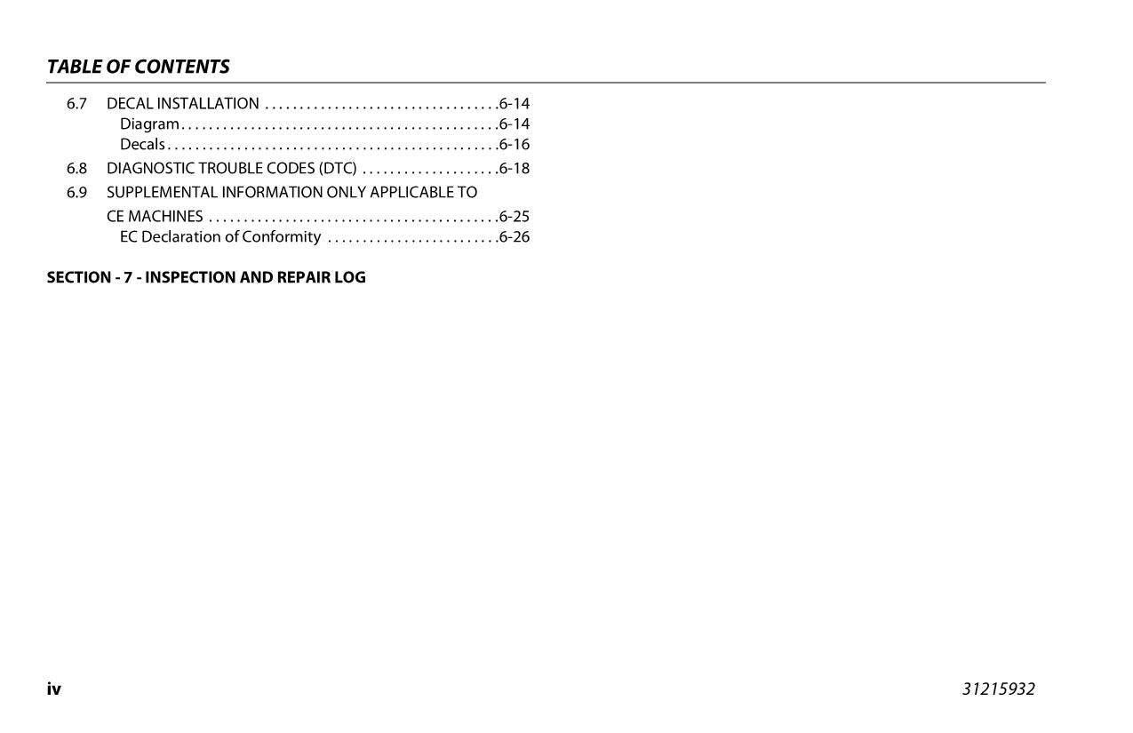 JLG R2632 R3246 Scissor Lift Maintenance Operation Operators Manual 31215932