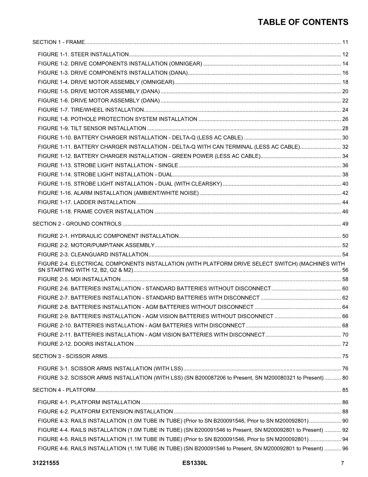 JLG ES1330L Scissor Lift Parts Catalog Hard Copy Manual