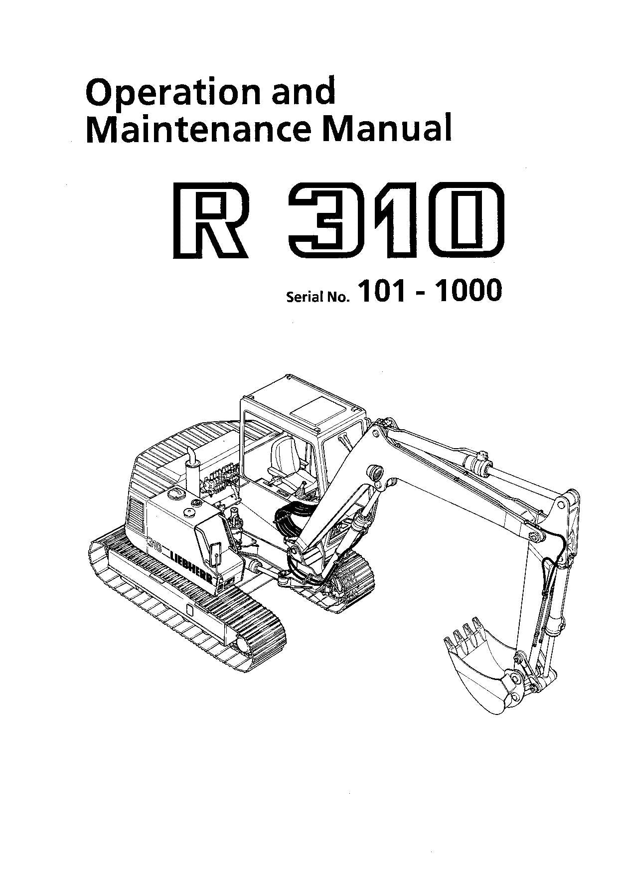 Liebherr R310 Excavator Operators manual