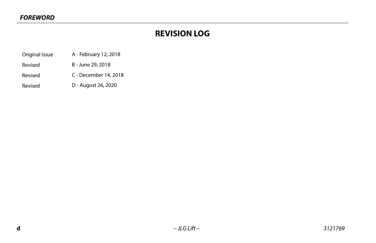 JLG H800AJ Boom Lift Maintenance Operation Operators Manual 3121769