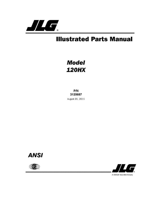 JLG 120HX Boom Lift Parts Catalog Manual