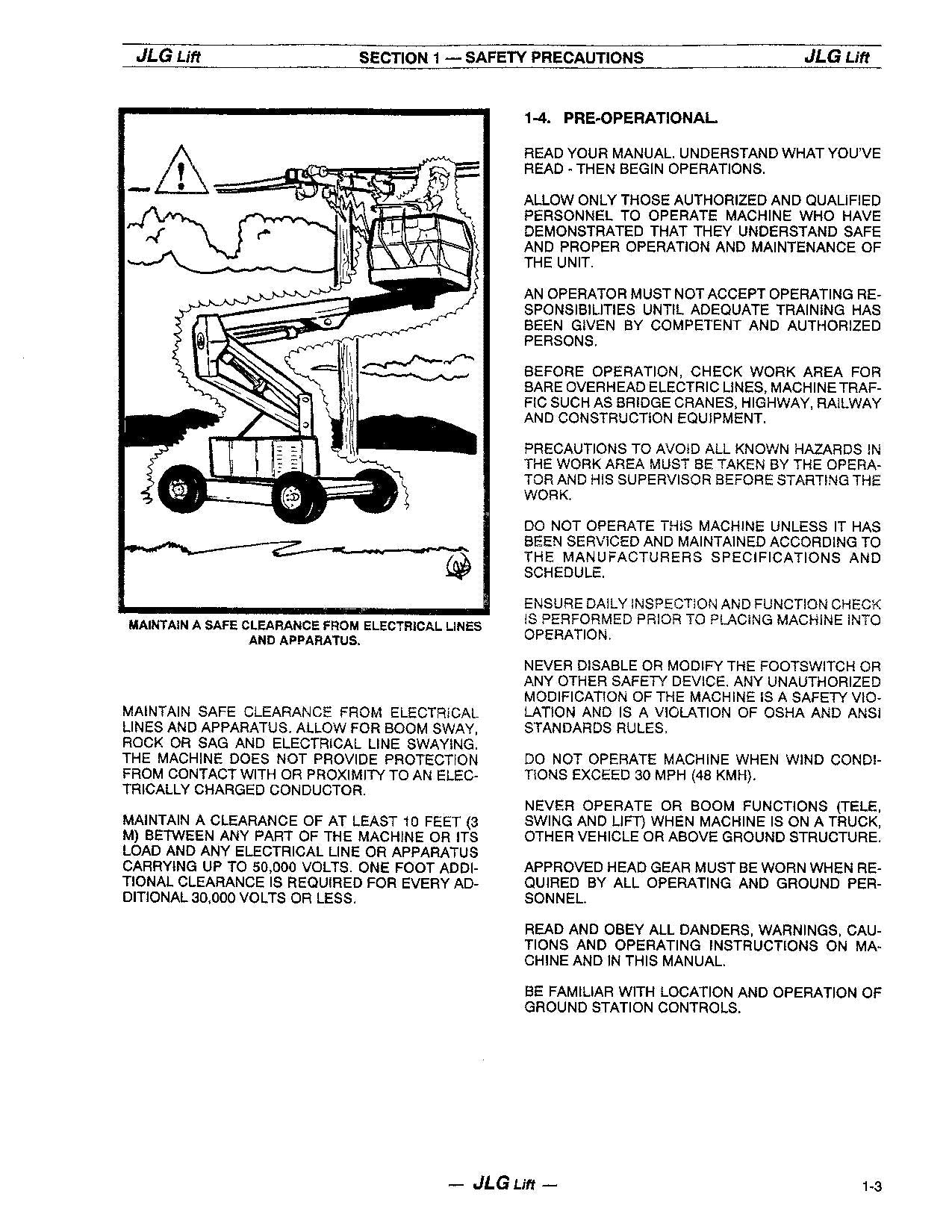 JLG 45HA Boom Lift Maintenance Operation Operators Manual