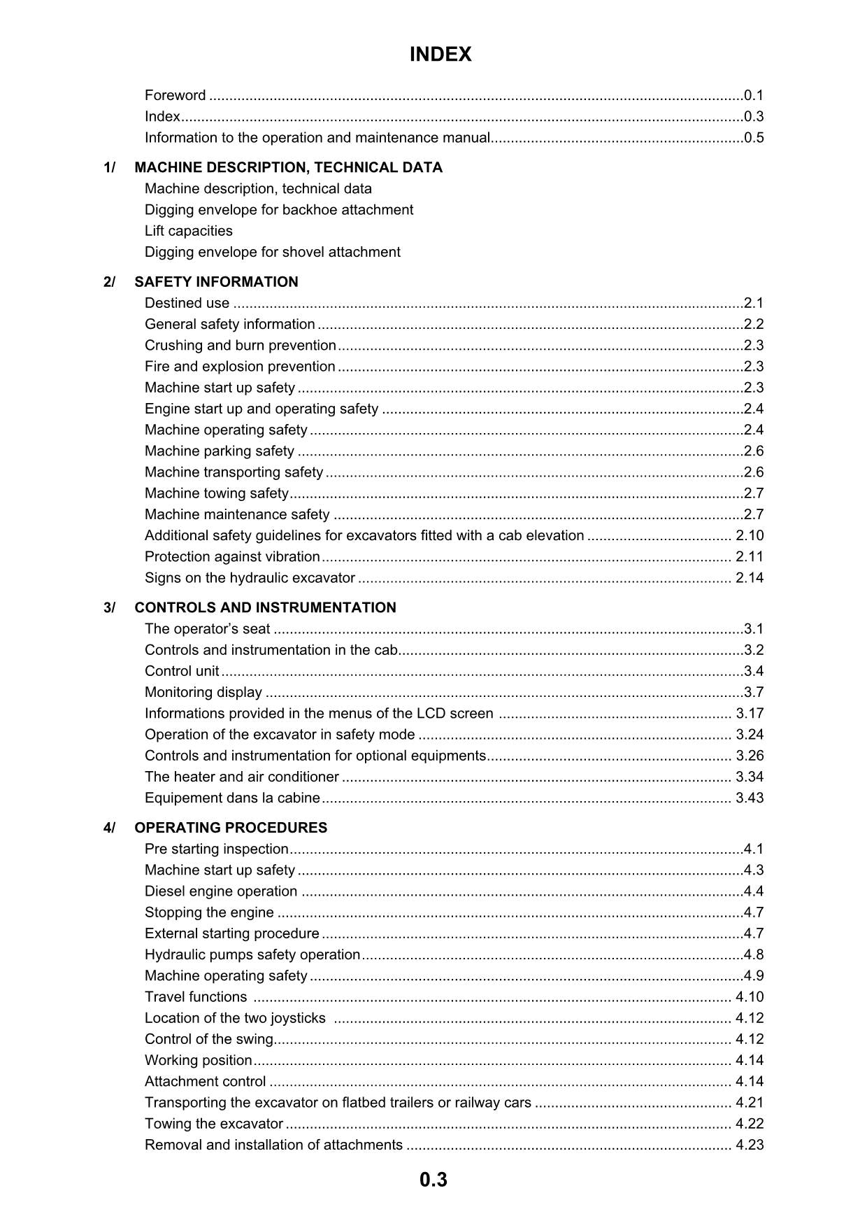 Liebherr R964 B Litronic Excavator Operators manual