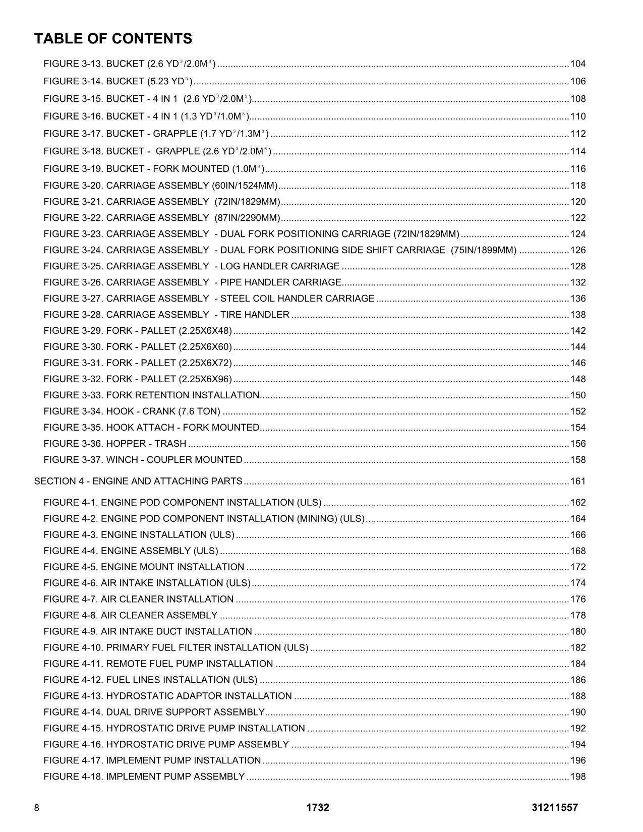 JLG 1732 Telehandler Parts Catalog Manual