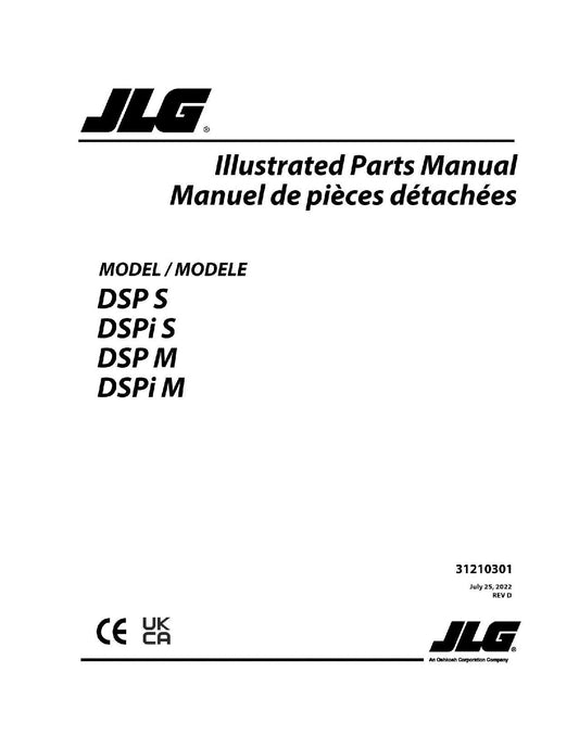 JLG DSP M DSP S DSPi-M DSPi-S Vertical Lift Parts Catalog Manual Multi language