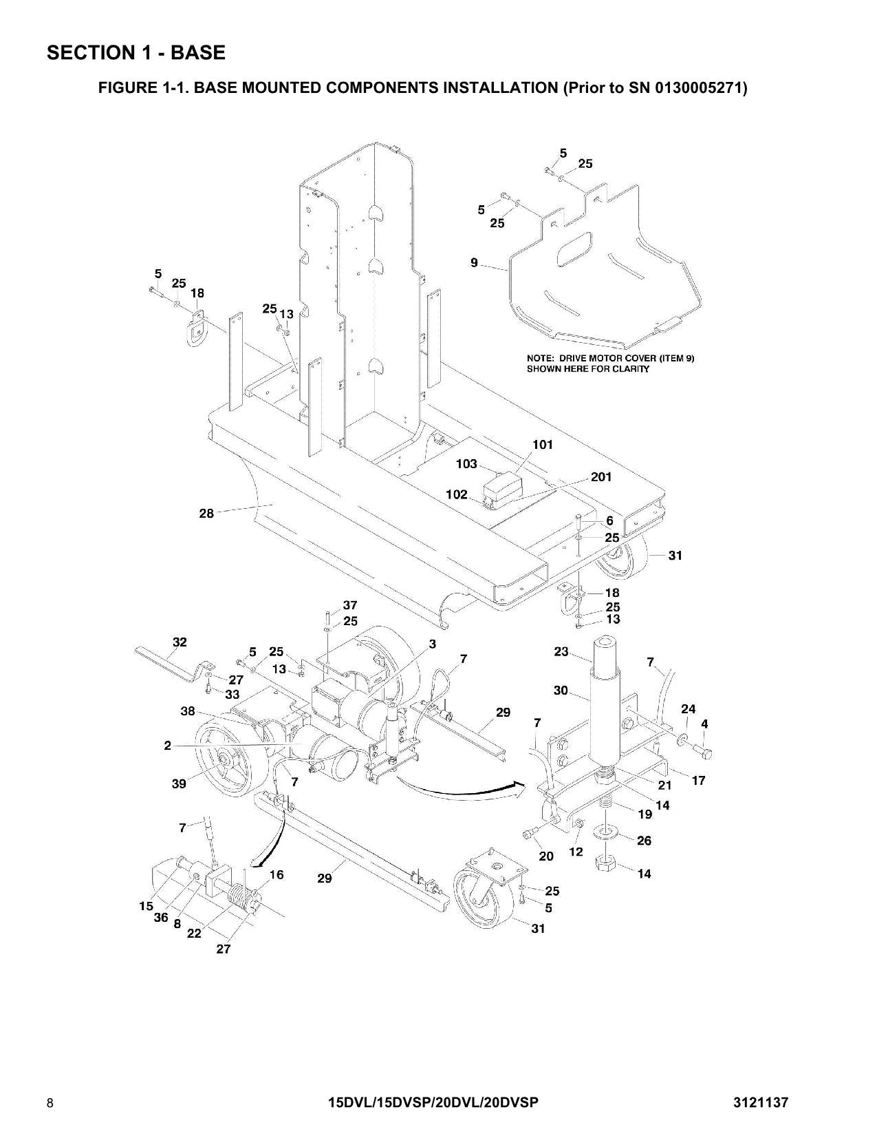 JLG 15DVL 15DVSP 20DVL 20DVSP Vertical Mast Parts Catalog Manual 3121137