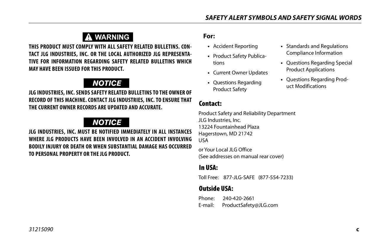 JLG R2632 R3246 Scissor Lift Maintenance Operation Operators Manual 31215090