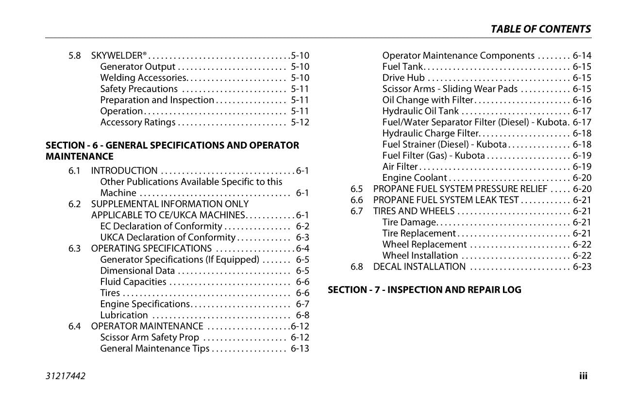 JLG RT3394 RT4394 Scissor Lift Maintenance Operation Operators Manual 31217442