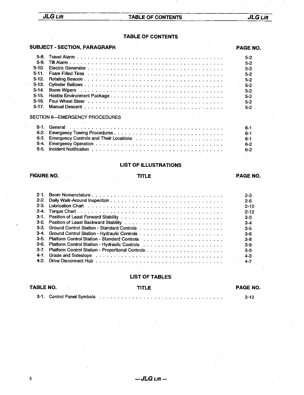 JLG 40HA Boom Lift Maintenance Operation Operators Manual