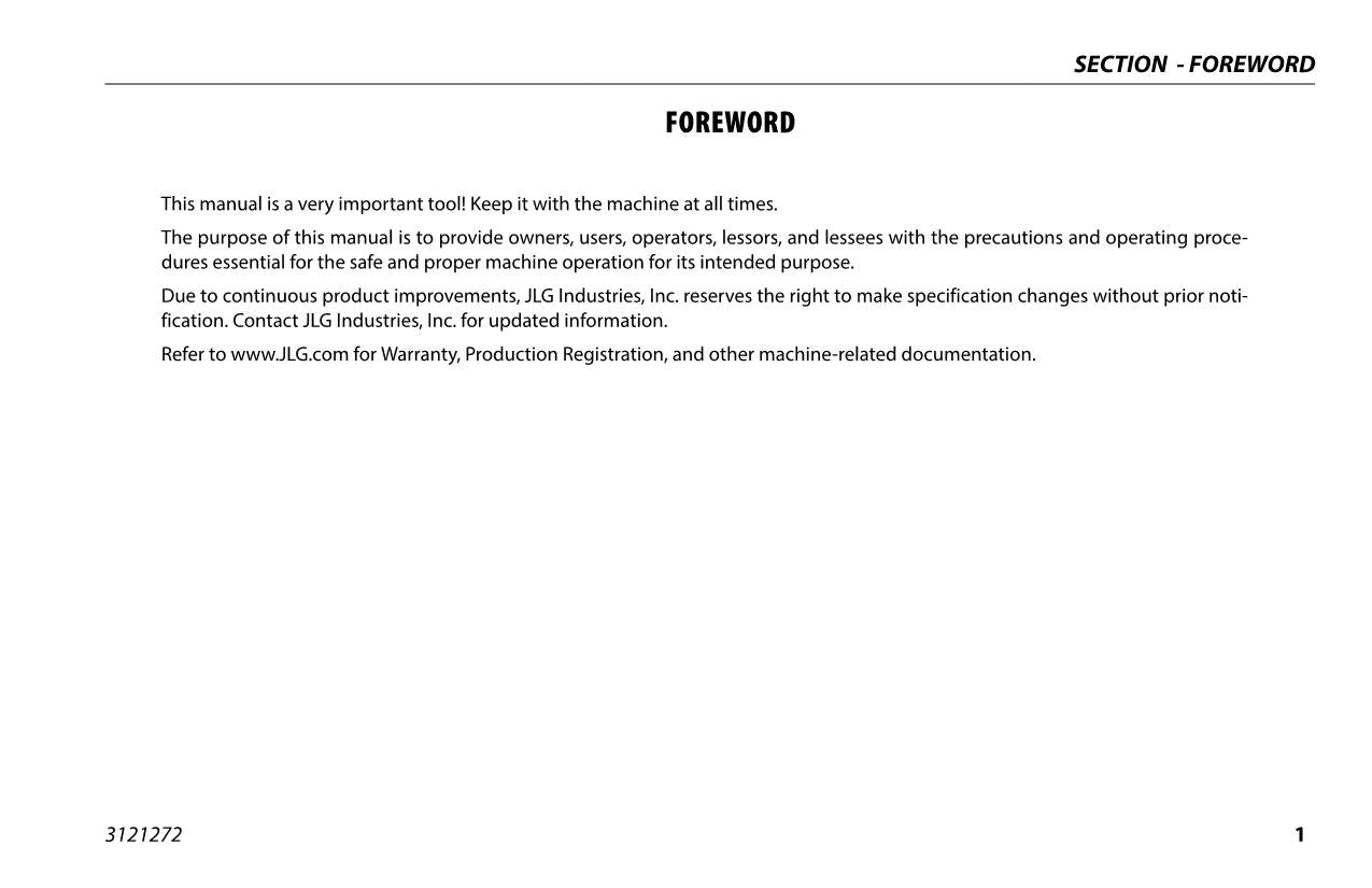 JLG 10RS 1932RS 3248RS 6RS Scissor Lift Maintenance Operation Operators Manual