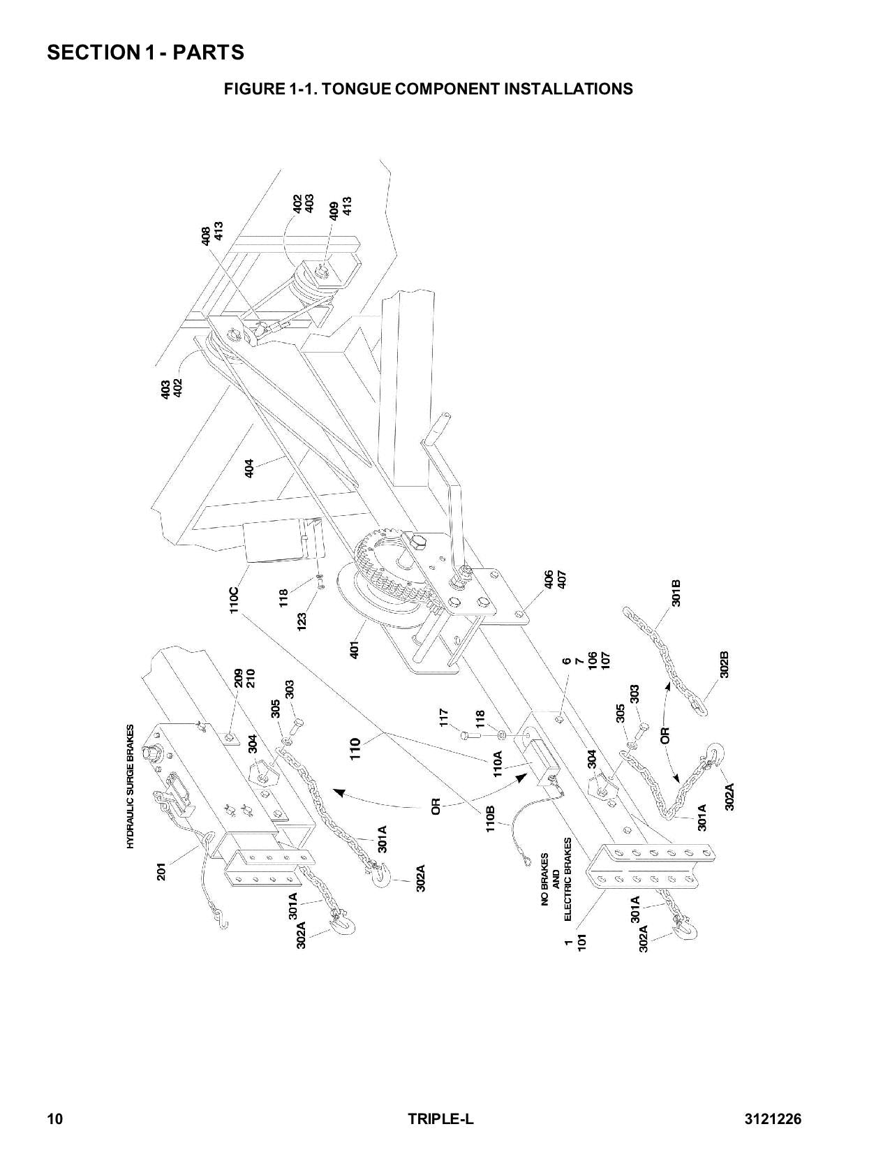 JLG 1012 1014 248 449 4610 7610 7612 7614 7616 Trailer Parts Catalog Manual