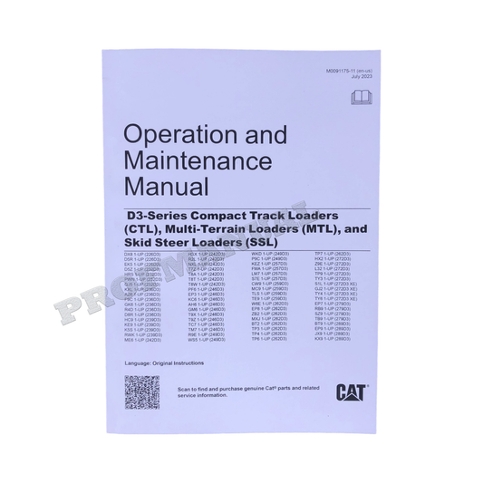 CATERPILLAR 226D3 232D3 236D3 239D3 242D3 246D3 249D3 257D3 OPERATORS MANUAL