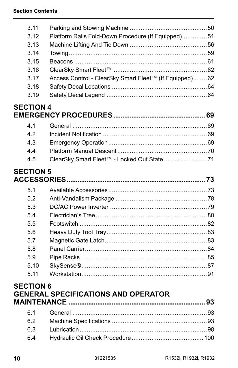 JLG R1532i R1932 R1932i Scissor Lift Maintenance Operators Manual 31221535