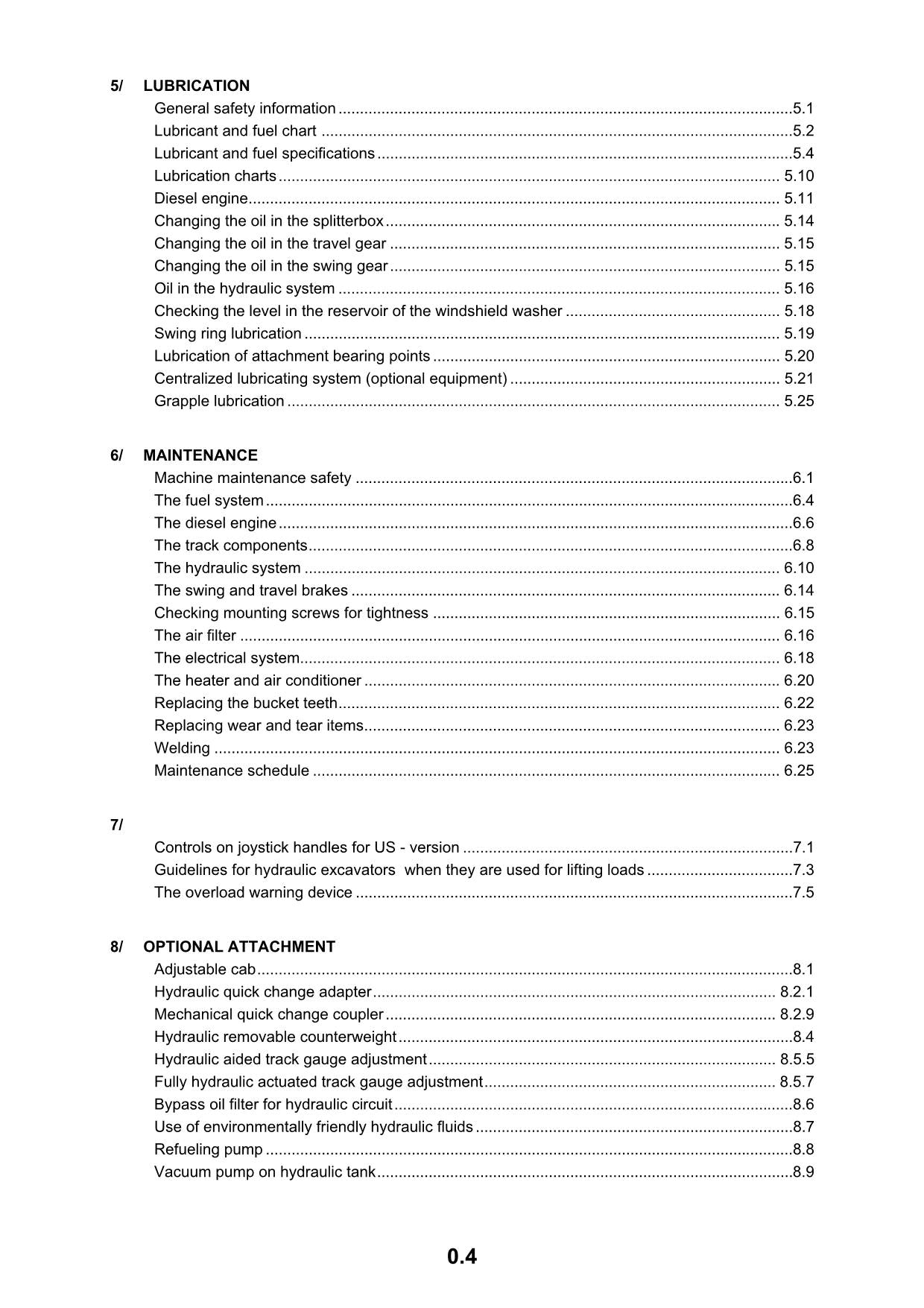 Liebherr R964 B Litronic Excavator Operators manual