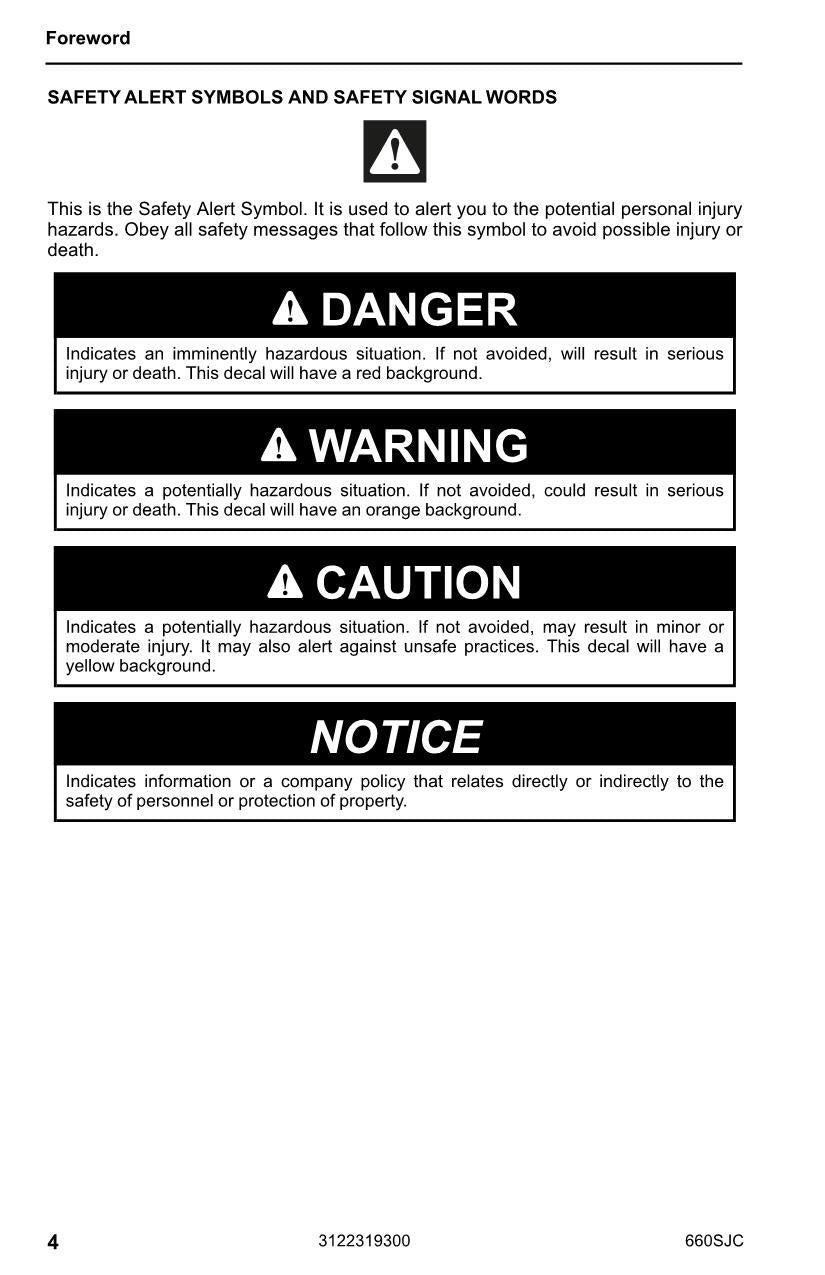 JLG 600SJC Boom Lift Maintenance Operation Operators Manual