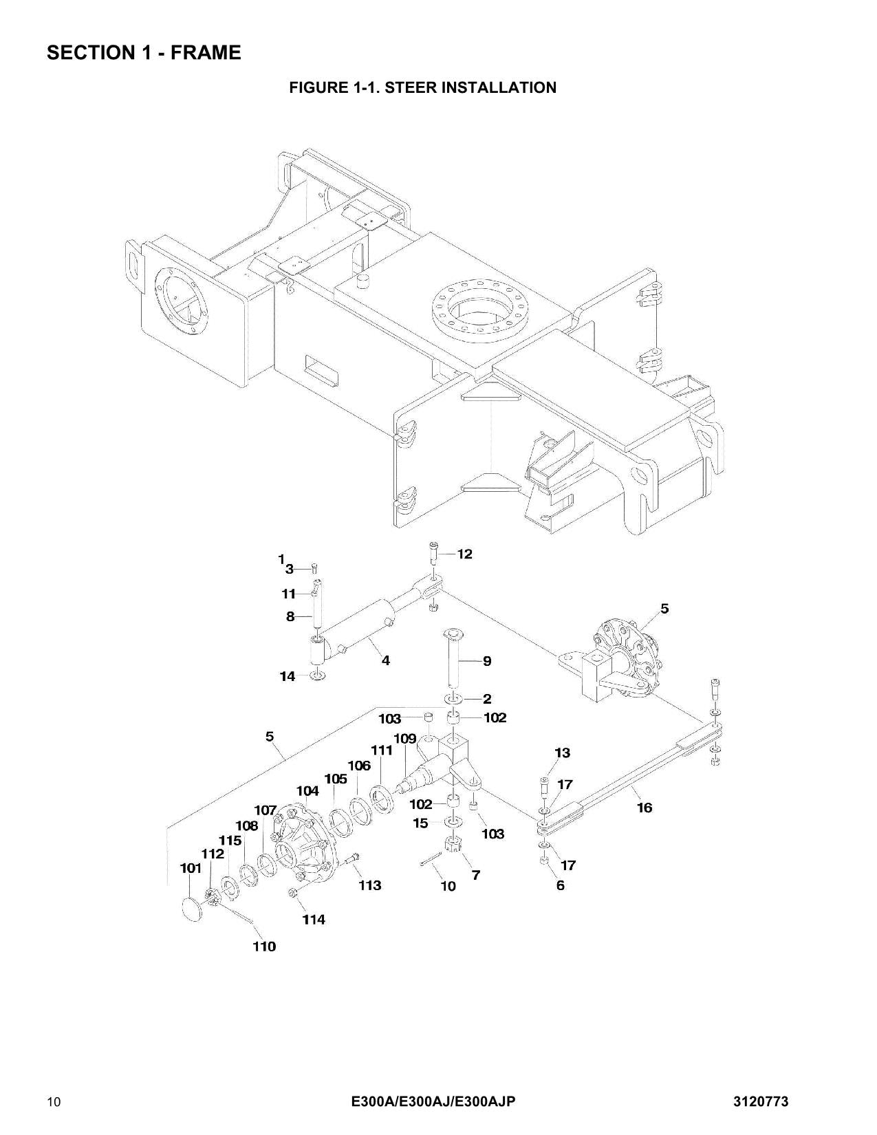 JLG E300A E300AJ E300AJP Boom Lift Parts Catalog Manual Prior to 0300138358