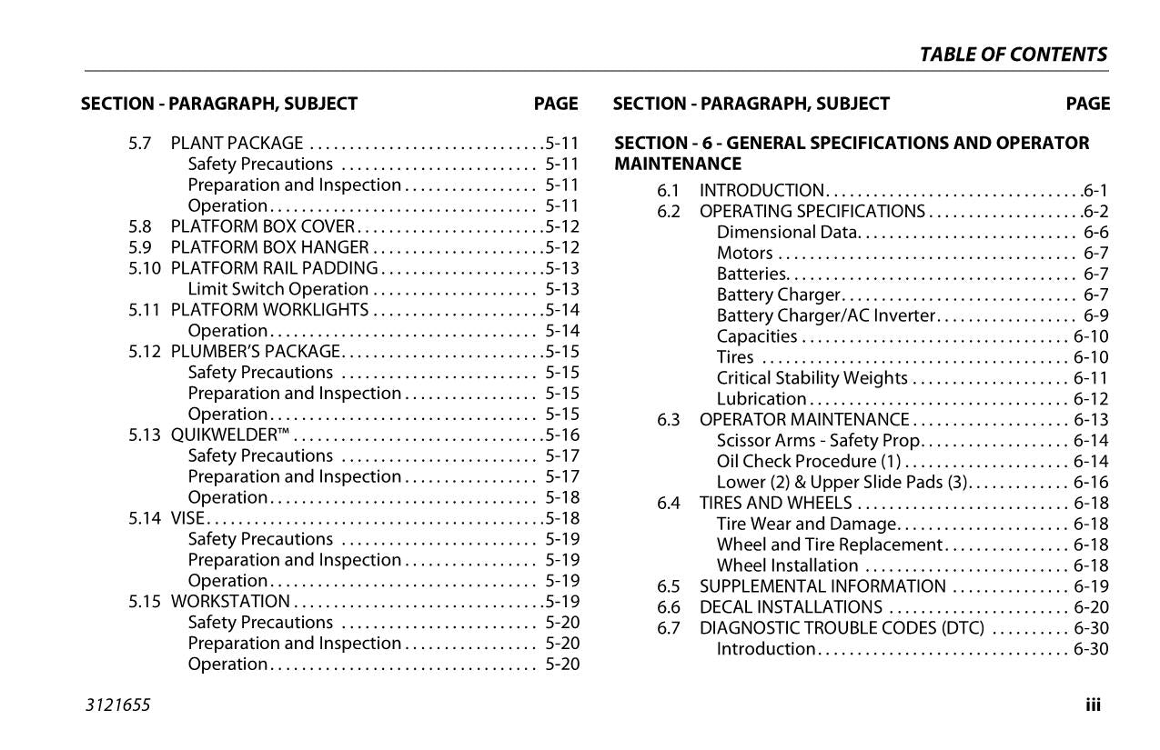 JLG 1930ES 2032ES 2632ES 2646ES 3246ES Scissor Lift Operators Manual 3121655