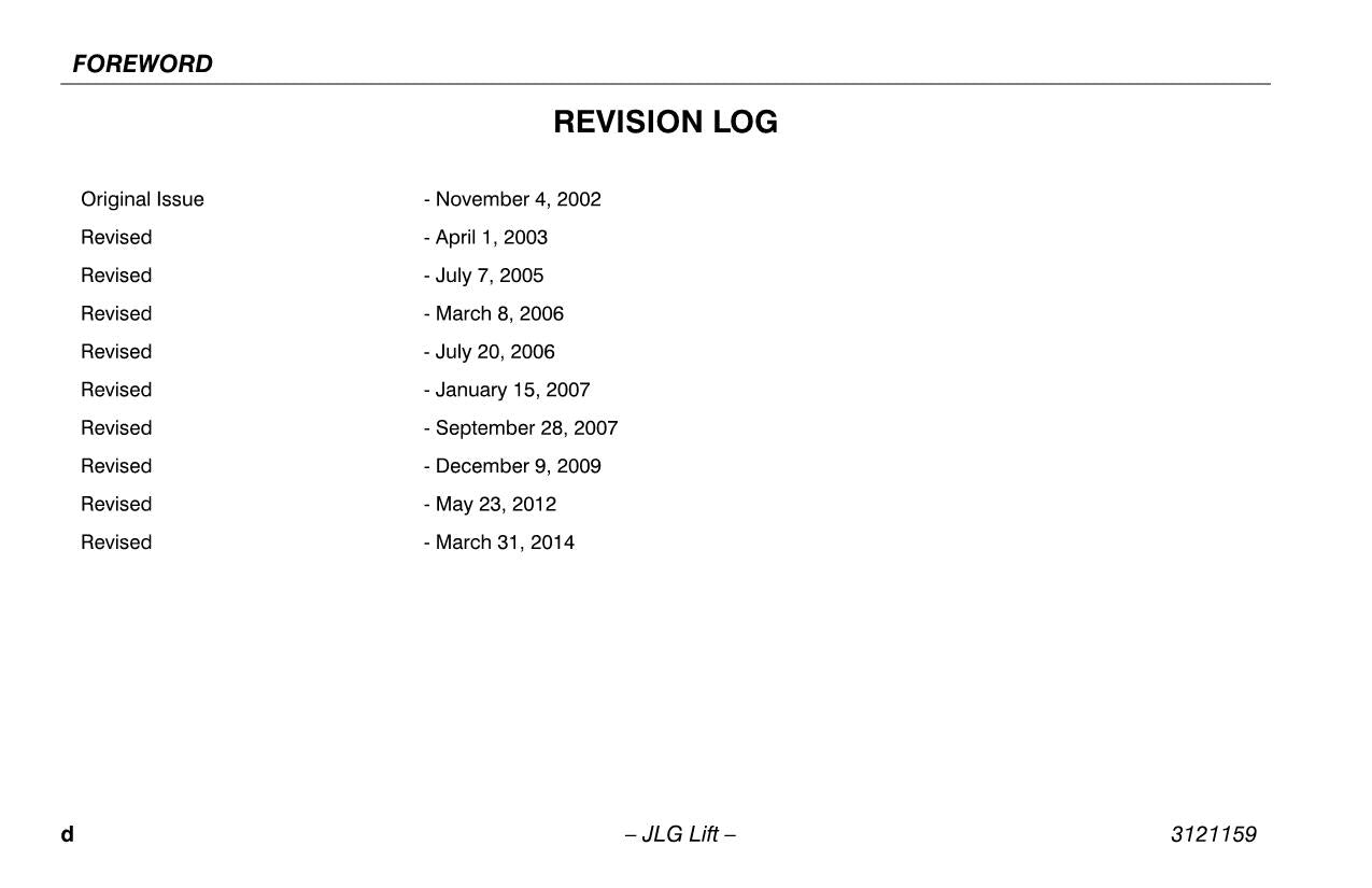 JLG 740AJ Boom Lift Maintenance Operation Operators Manual 3121159