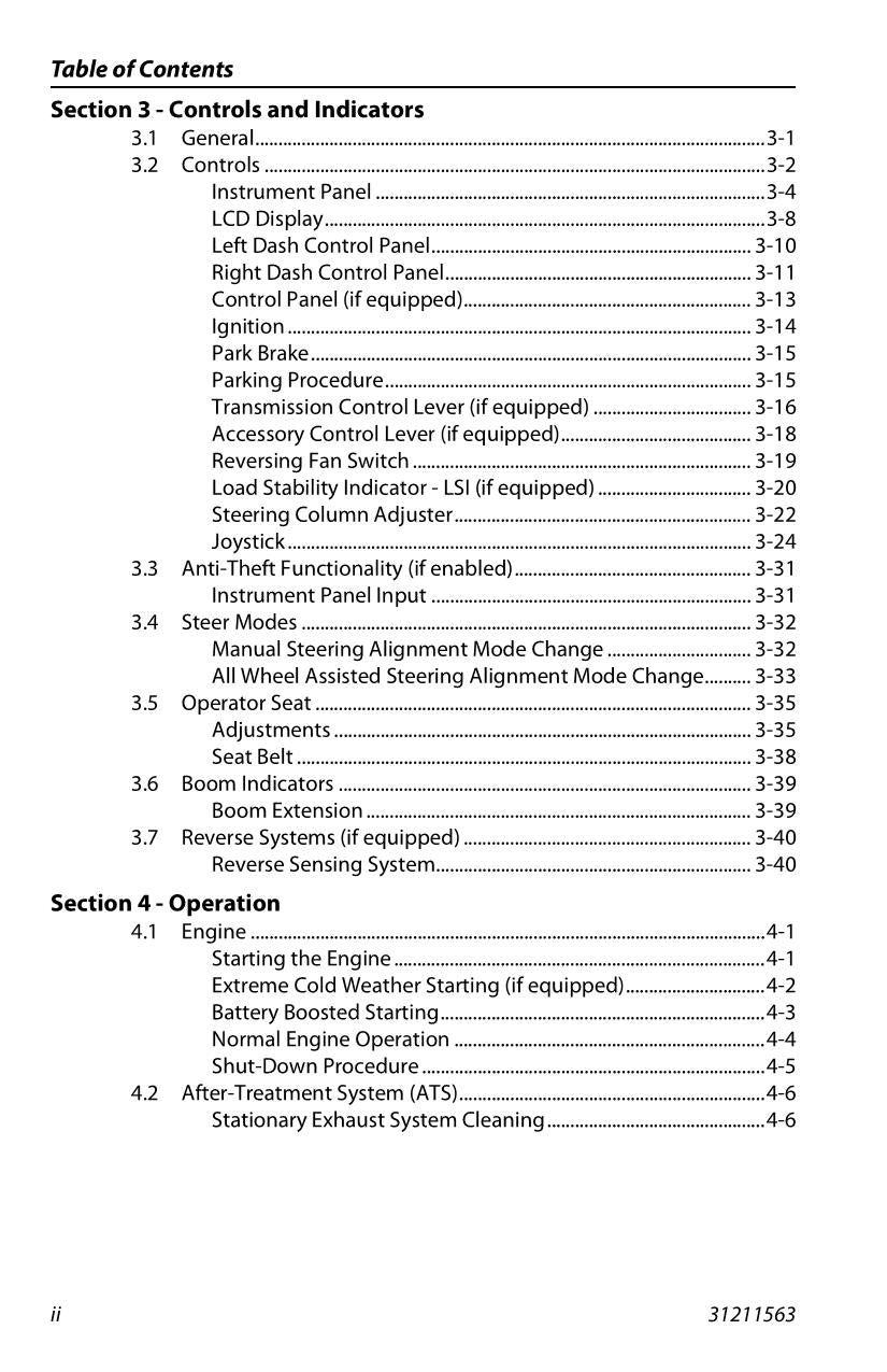 JLG 832 925 Telehandler Maintenance Operation Operators Manual 31211563