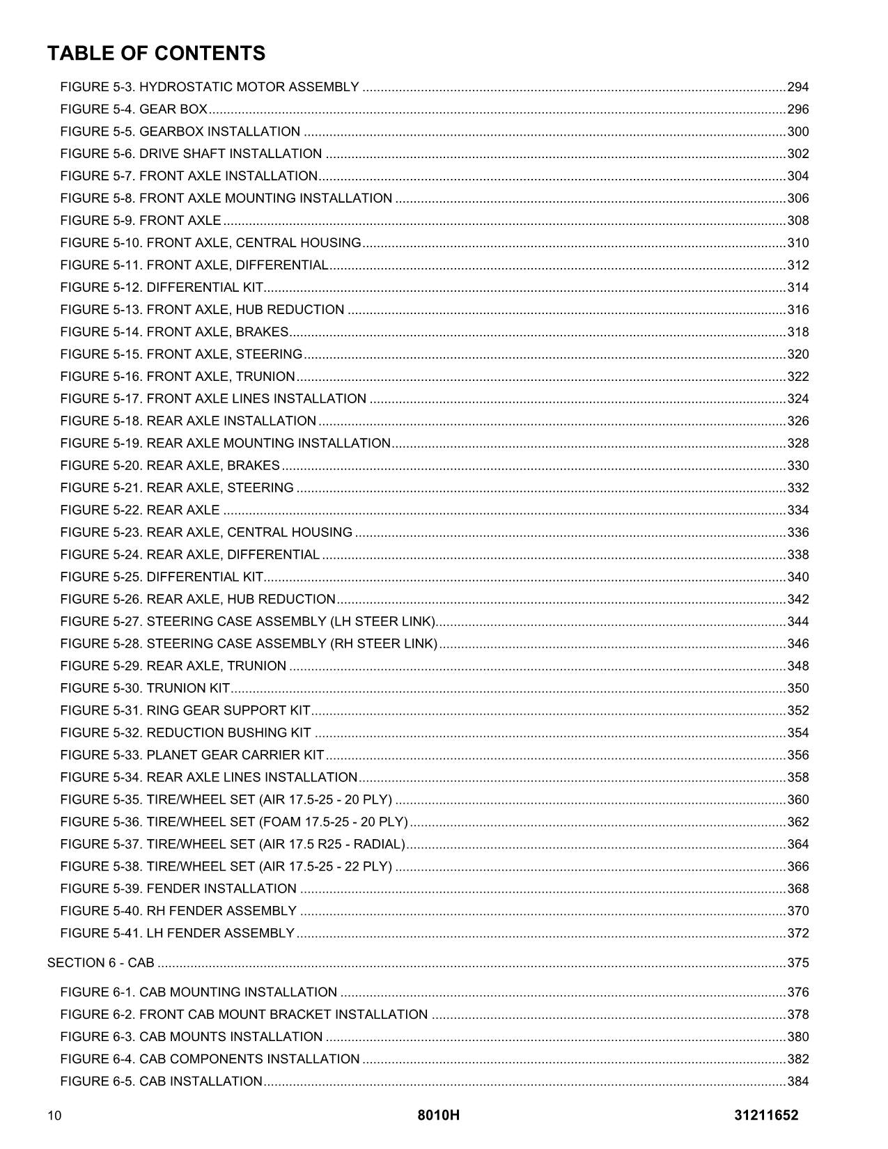 JLG 8010H Telehandler Parts Catalog Hard Copy Manual