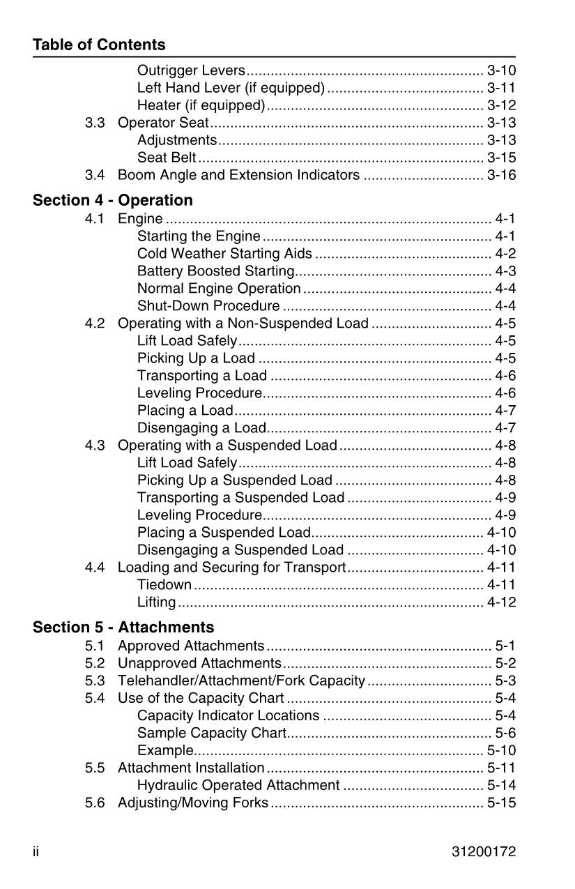 JLG 544D Telehandler Maintenance Operation Operators Manual