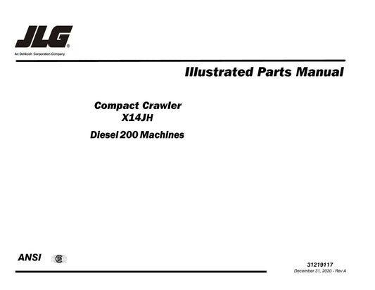 JLG X14JH Compact Crawler Boom Parts Catalog Manual Multi language