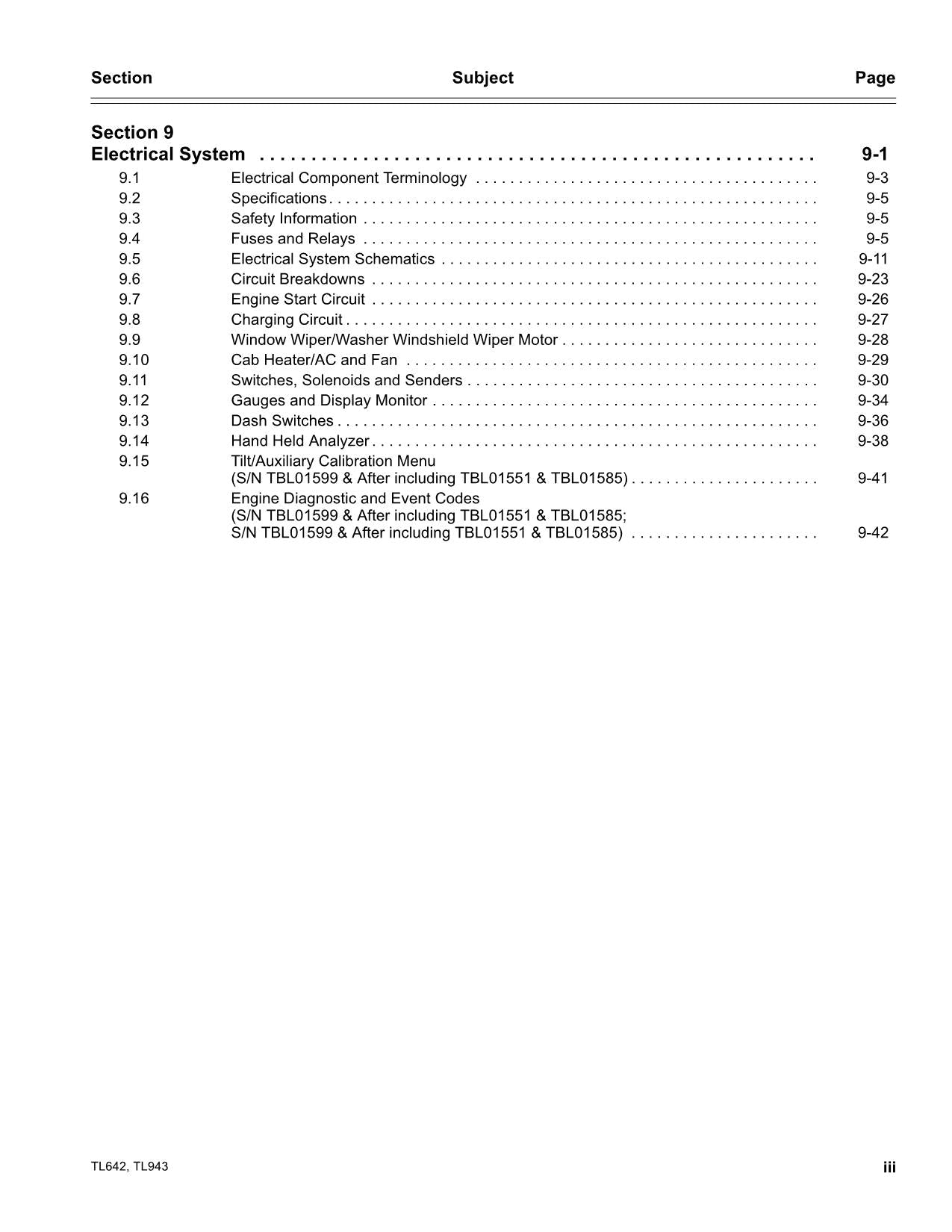 Caterpillar TL642 TL943 Telehandler Service Manual S/N TBK- TBL-