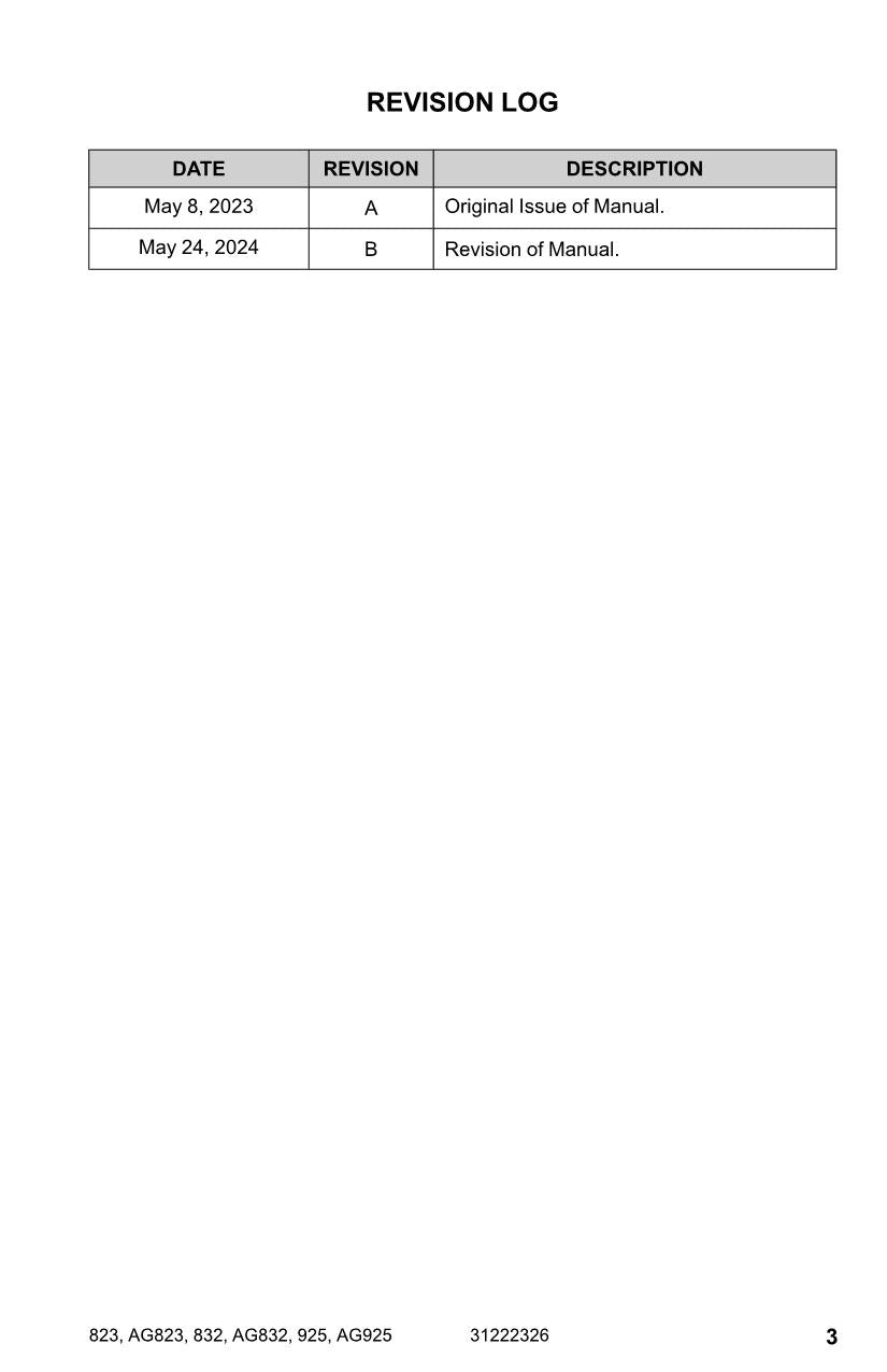 JLG 823 832 925 AG823 AG832 AG925 Telehandler Operators Manual