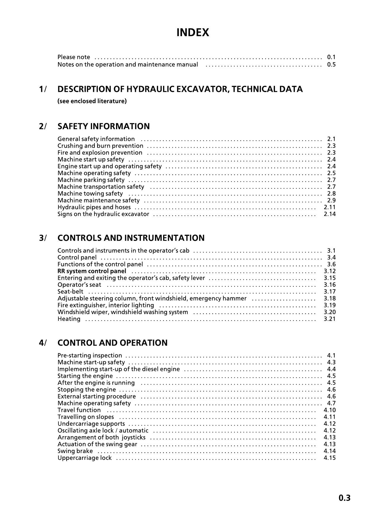 Liebherr A900 ZW Litronic Excavator Operators manual