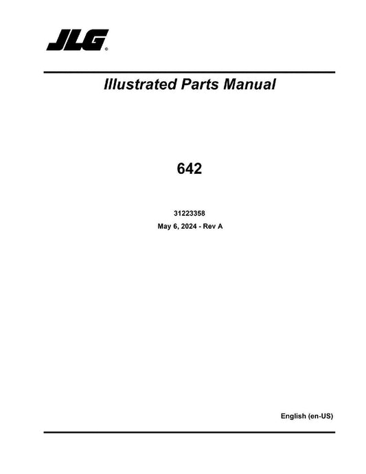 JLG 642 Telehandler Parts Catalog Manual