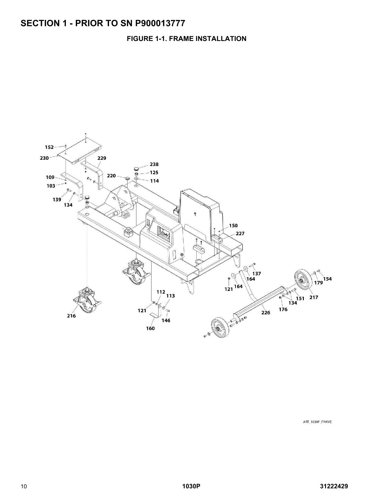 JLG 1030P Vertical Mast Parts Catalog Manual