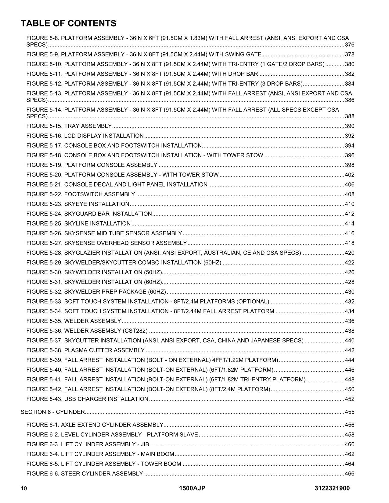 JLG 1500AJP Boom Lift Parts Catalog Hard Copy Manual