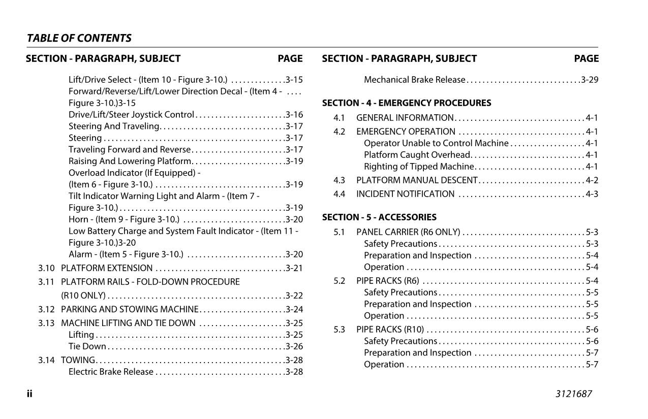 JLG R10 R6 Scissor Lift Maintenance Operation Operators Manual