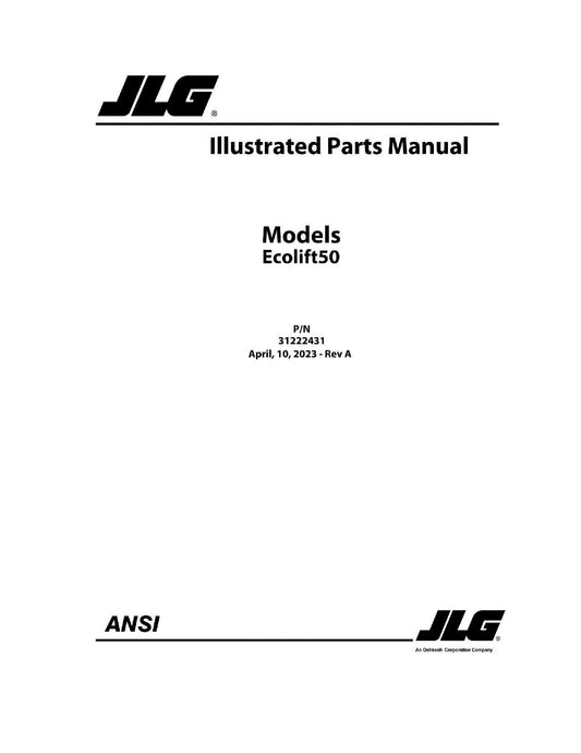 JLG Ecolift 50 Vertical Mast Parts Catalog Manual