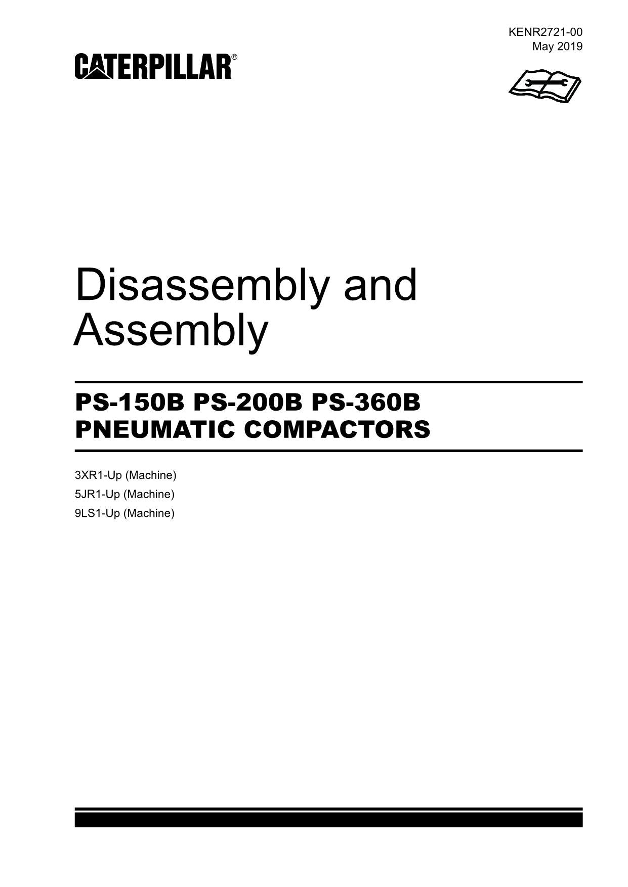 Caterpillar PS-200B PS-360B Compactor AIR-ON-THE-R Disassem Assem Service Manual