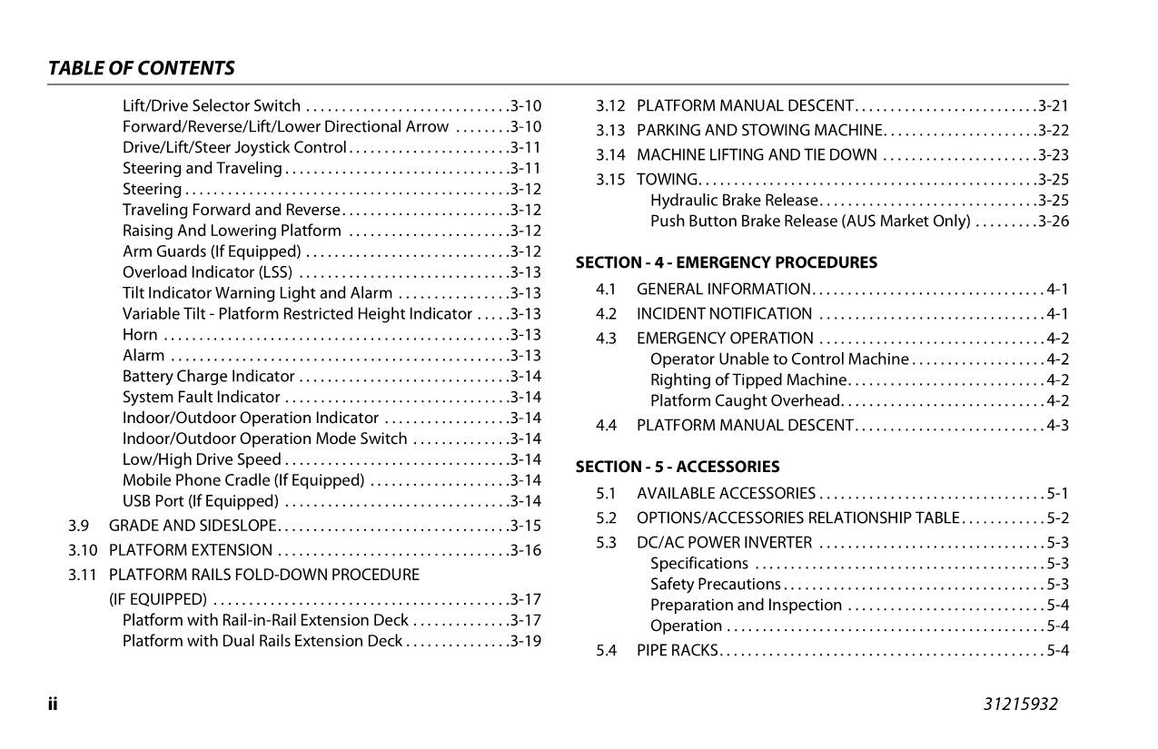 JLG R2632 R3246 Scissor Lift Maintenance Operation Operators Manual 31215932