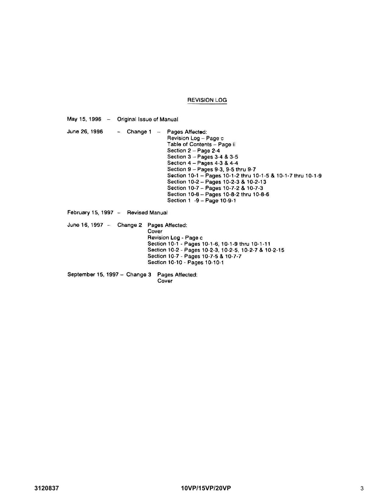 JLG 10VP 15VP 20VP Vertical Mast Parts Catalog Manual Prior to 0130001577