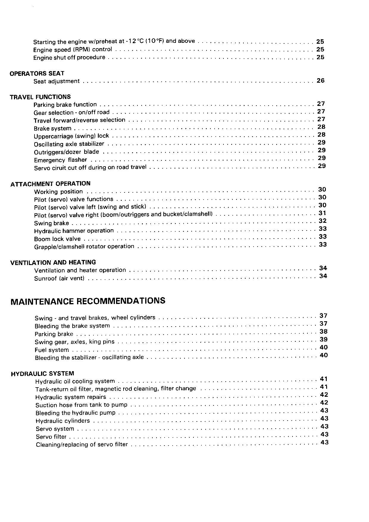 Liebherr A912 Speeder Excavator Operators manual