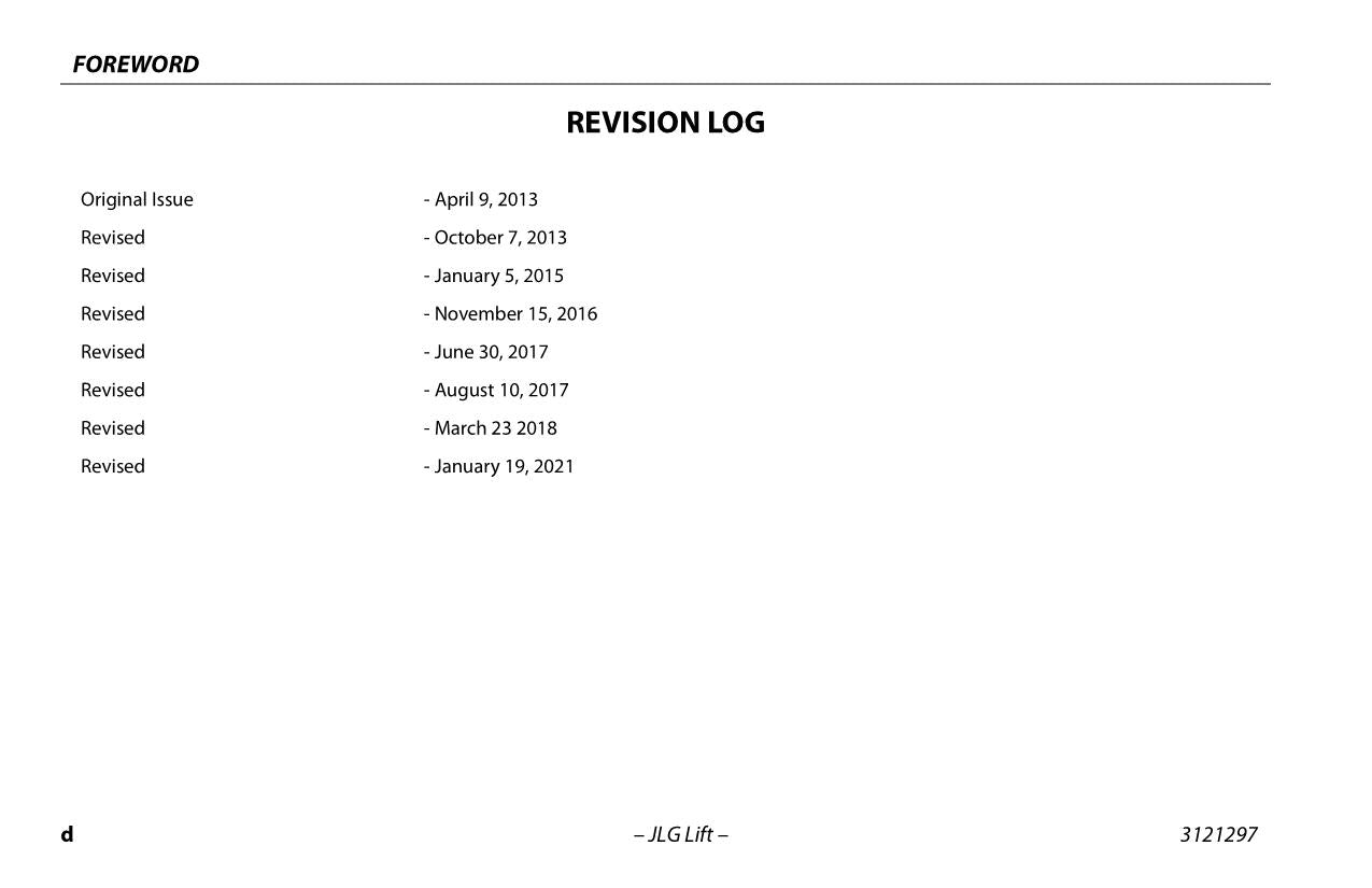 JLG 600S 660SJ Boom Lift Maintenance Operation Operators Manual 3121297