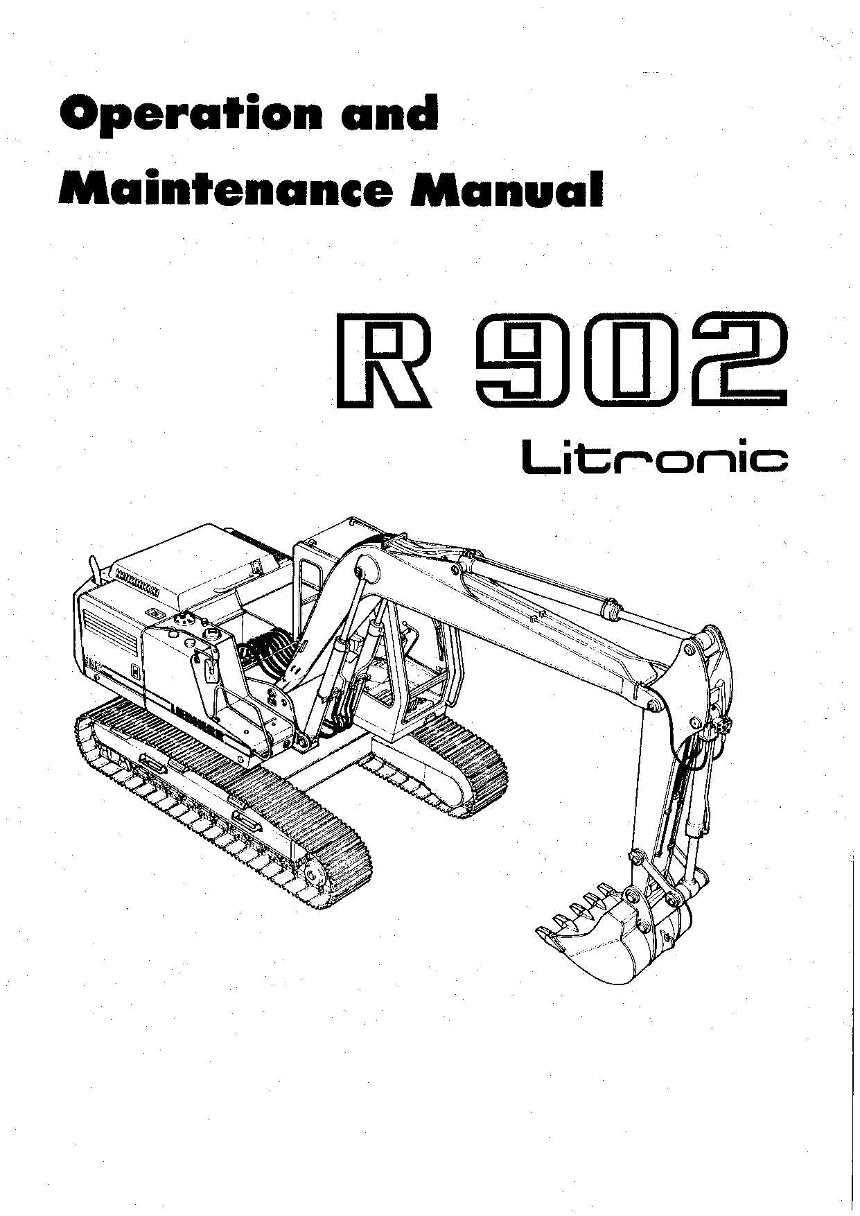 Liebherr R902 Litronic Excavator Operators manual serial 4001