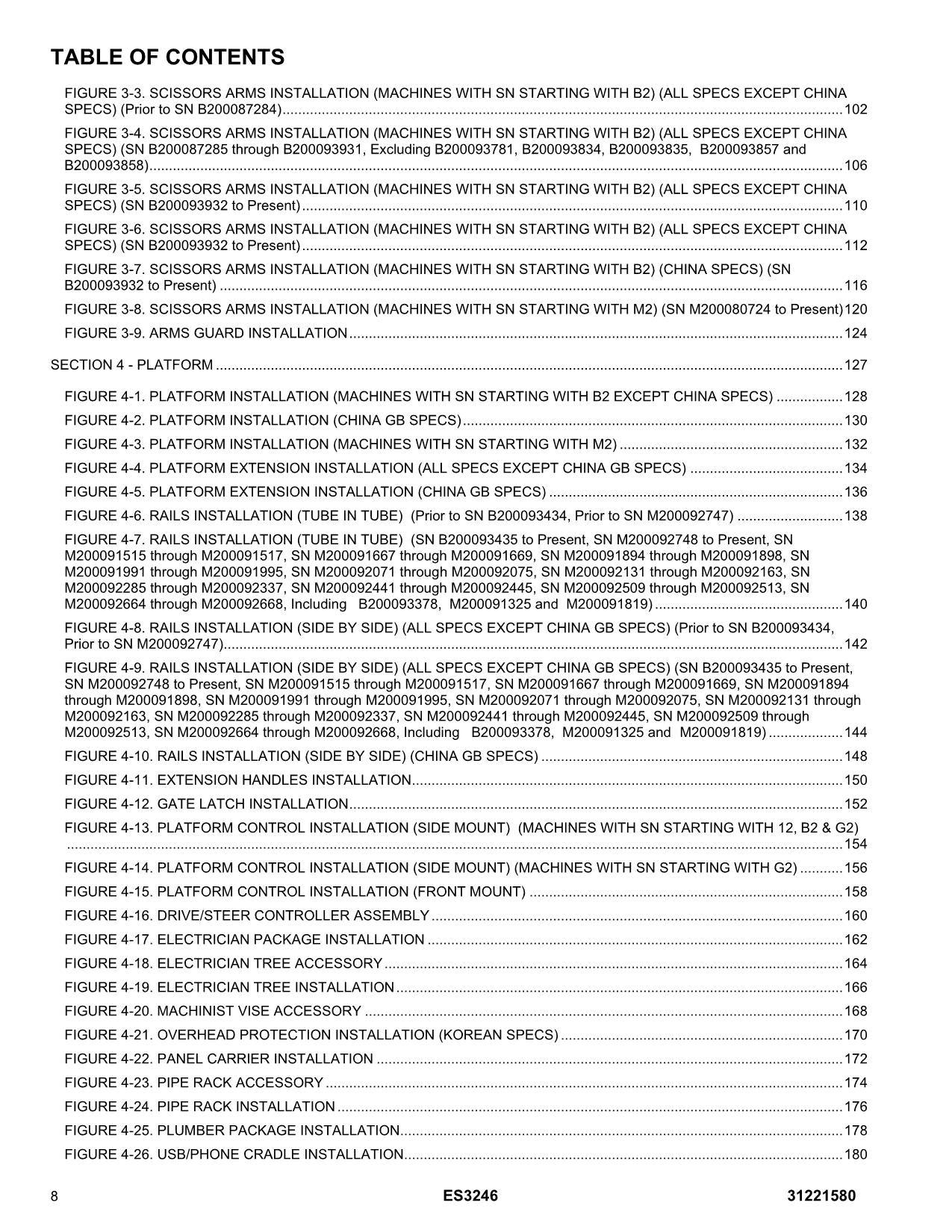 JLG ES3246 Scissor Lift Parts Catalog Manual