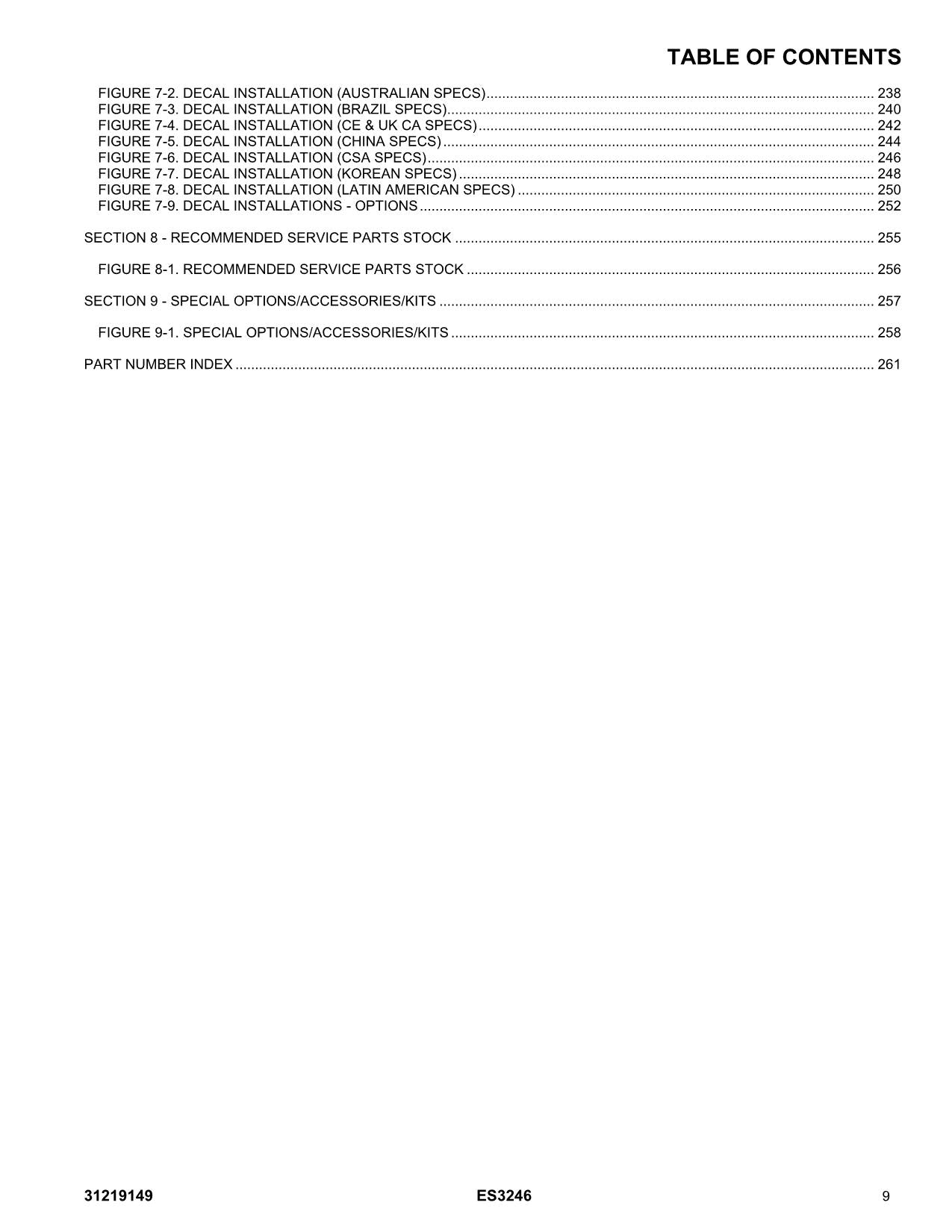 JLG ES3246 Scissor Lift Parts Catalog Manual 31219149