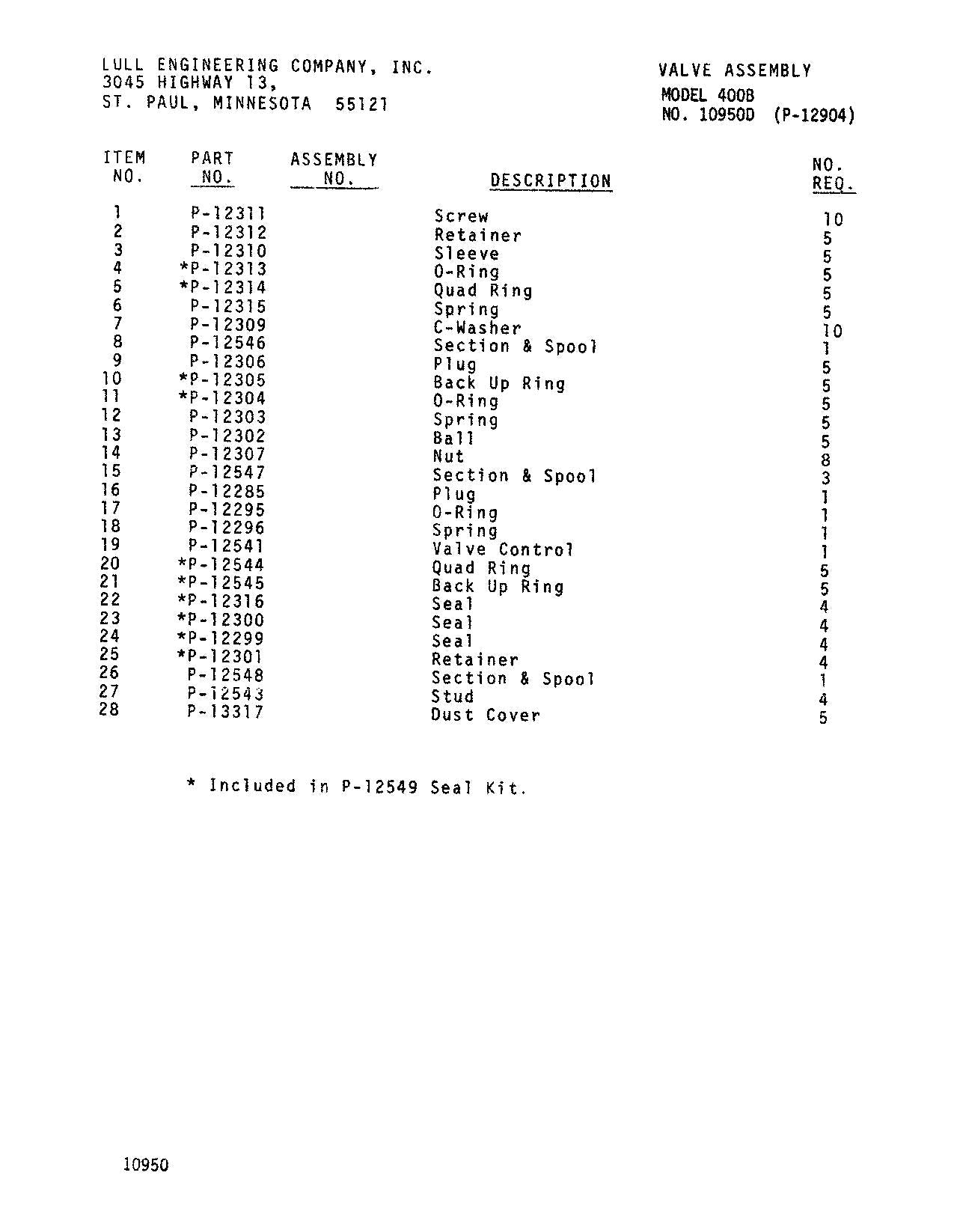 JLG LULL  400B Telehandler Parts Catalog Manual