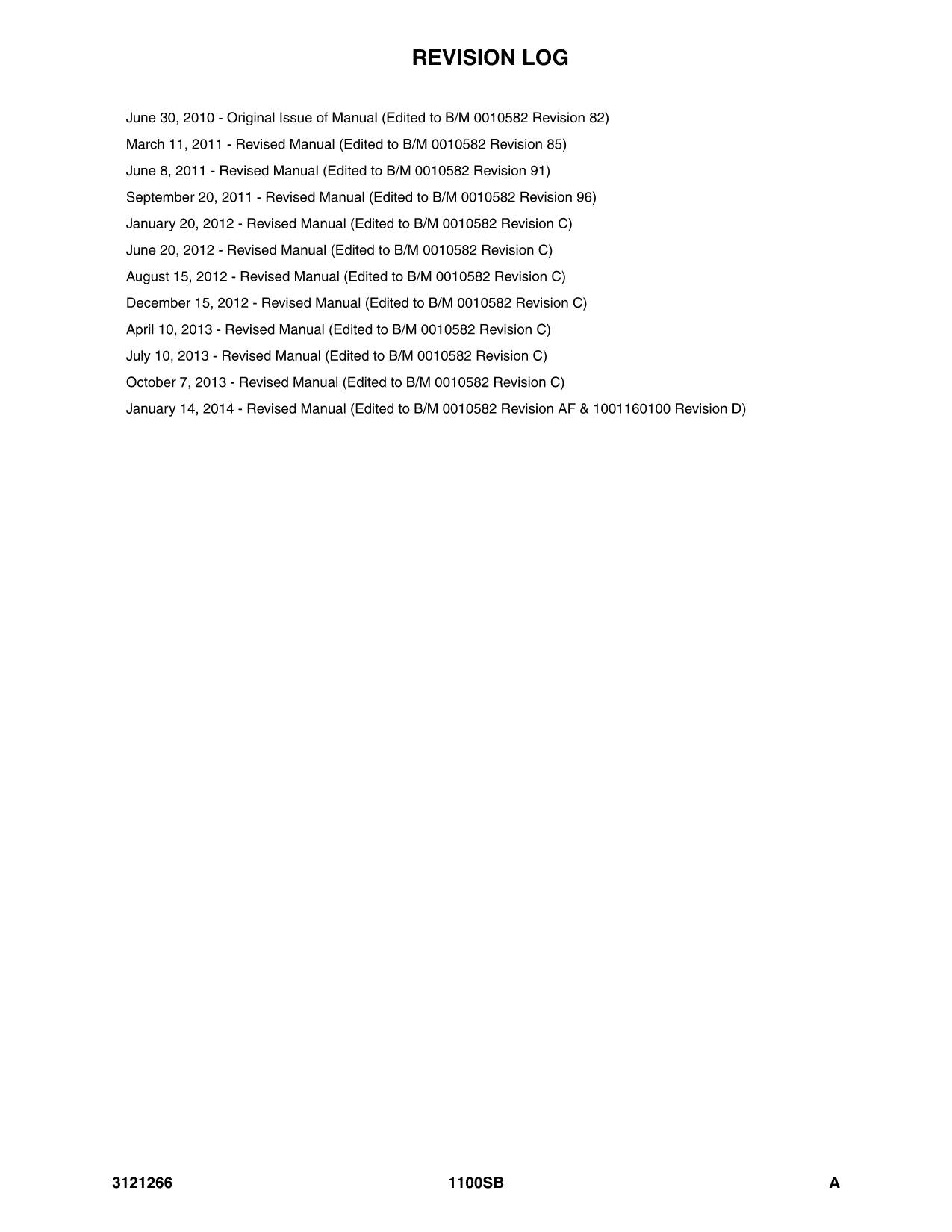 JLG 1100S Scissor Lift Parts Catalog Manual