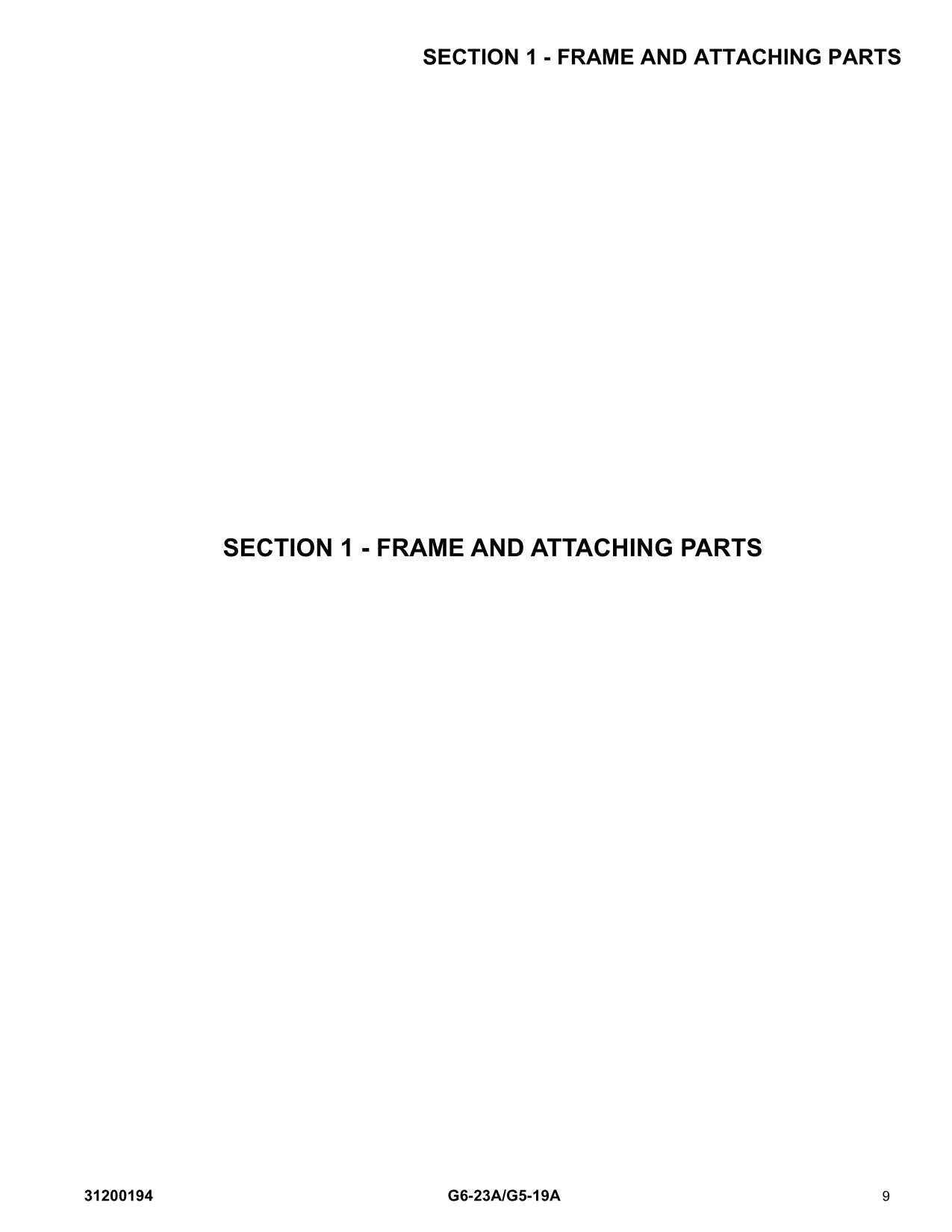 JLG G5-19A G6-23A Telehandler Parts Catalog Manual